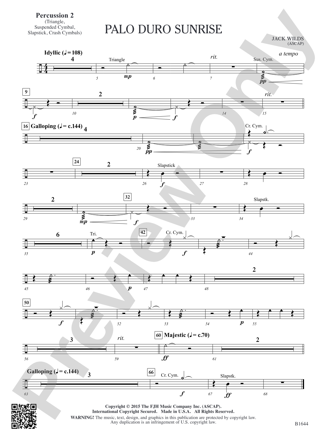 Palo Duro Sunrise: Percussion 2