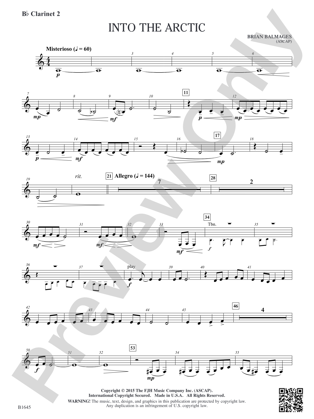 Into the Arctic: B-flat Clarinet 2