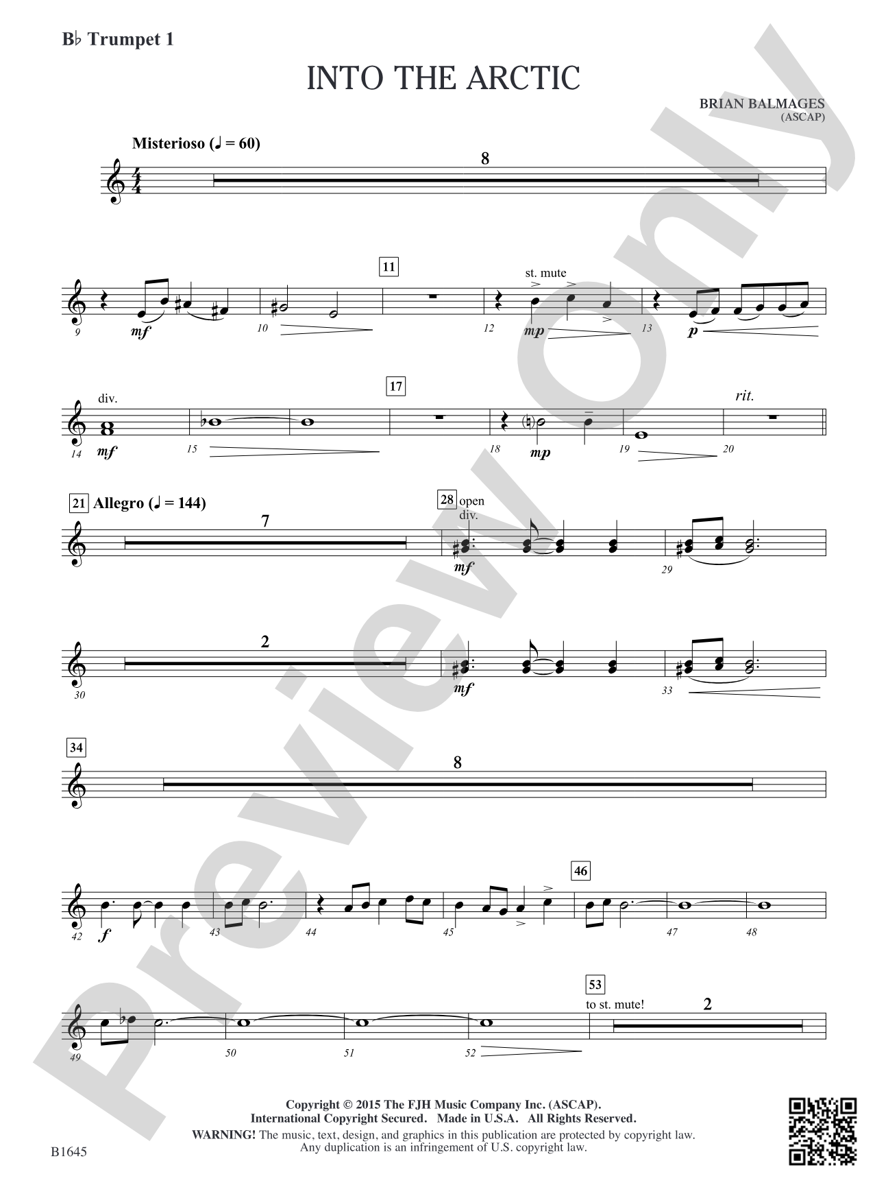 Into the Arctic: B-flat Trumpet 1