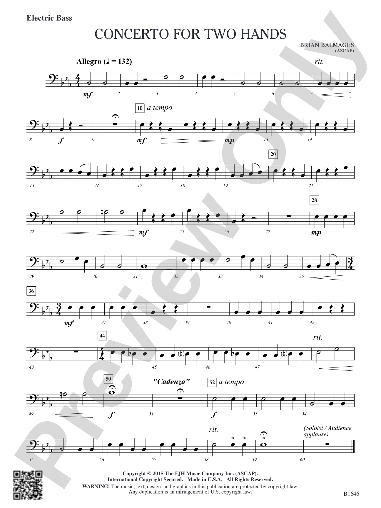 Concerto for Two Hands: Electric Bass