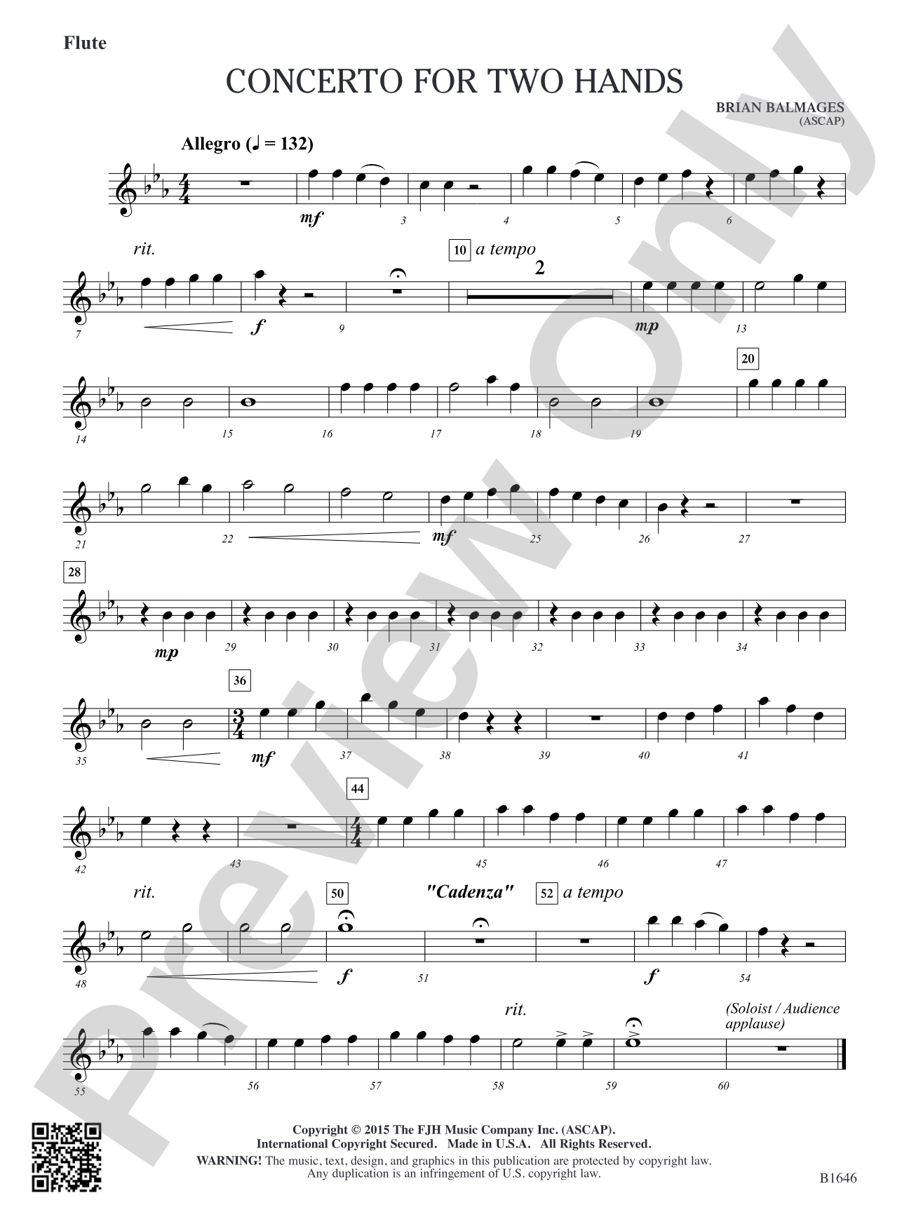 Concerto for Two Hands: Flute
