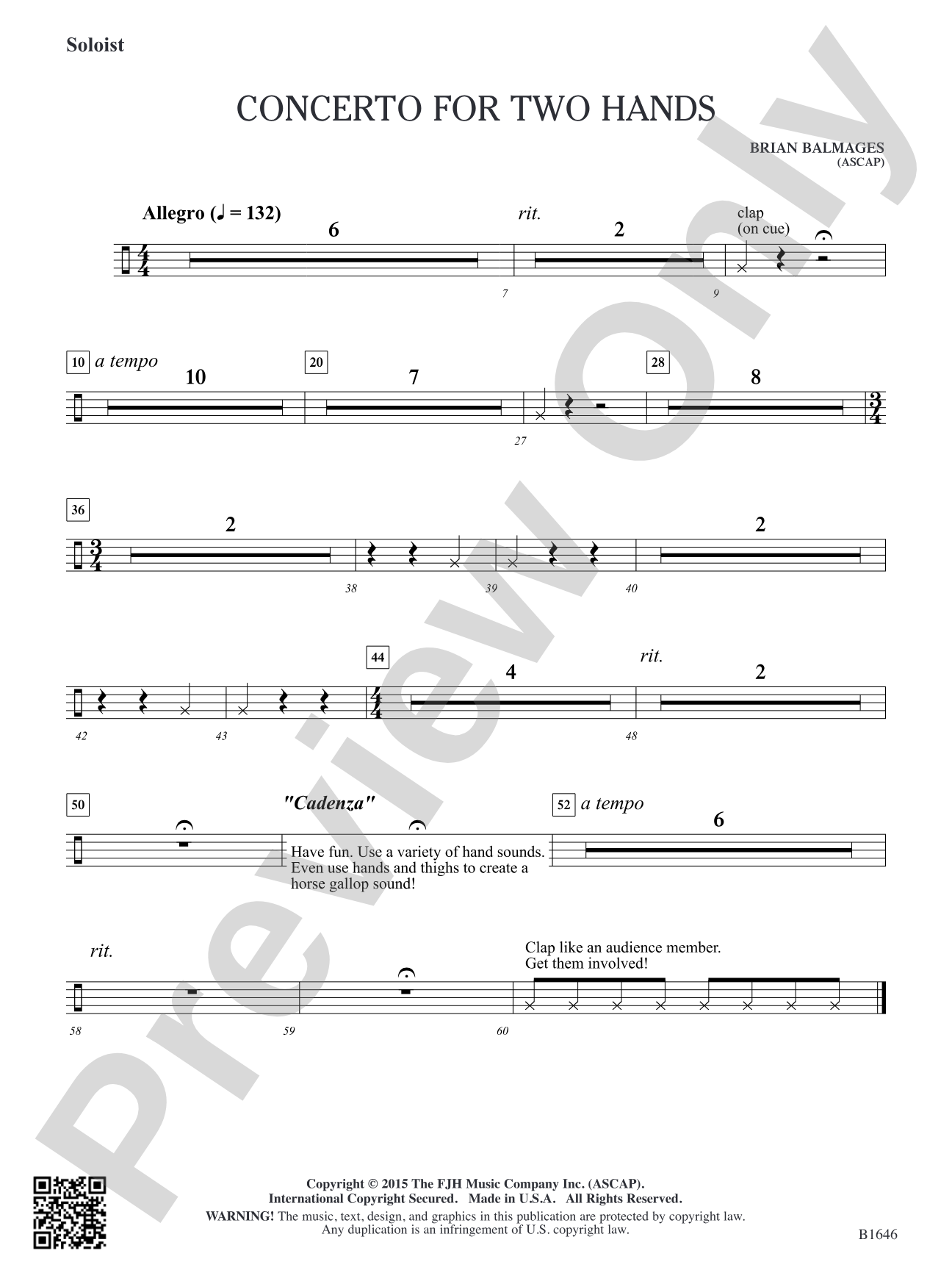 Concerto for Two Hands: Soloist
