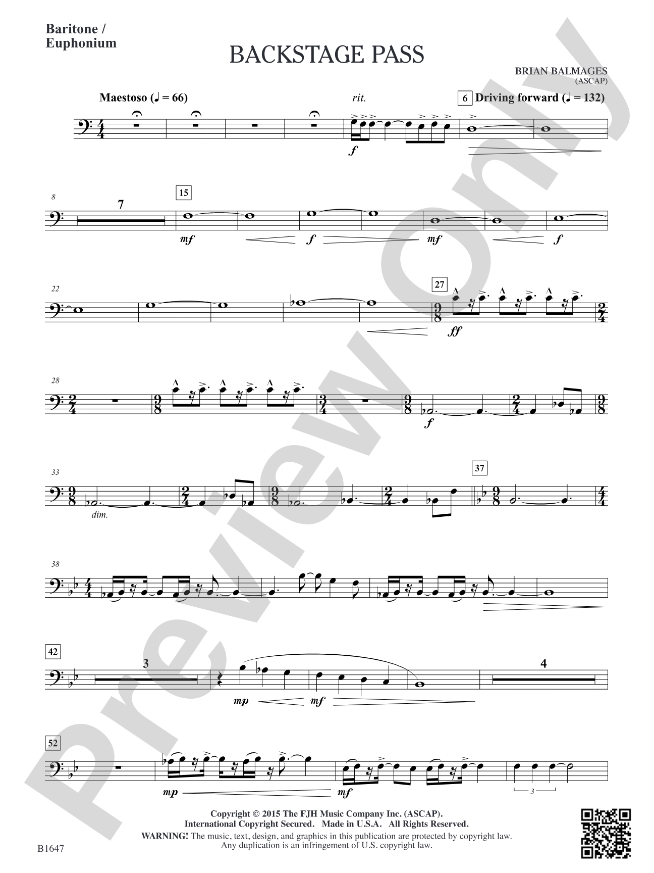 Backstage Pass: Baritone / Euphonium