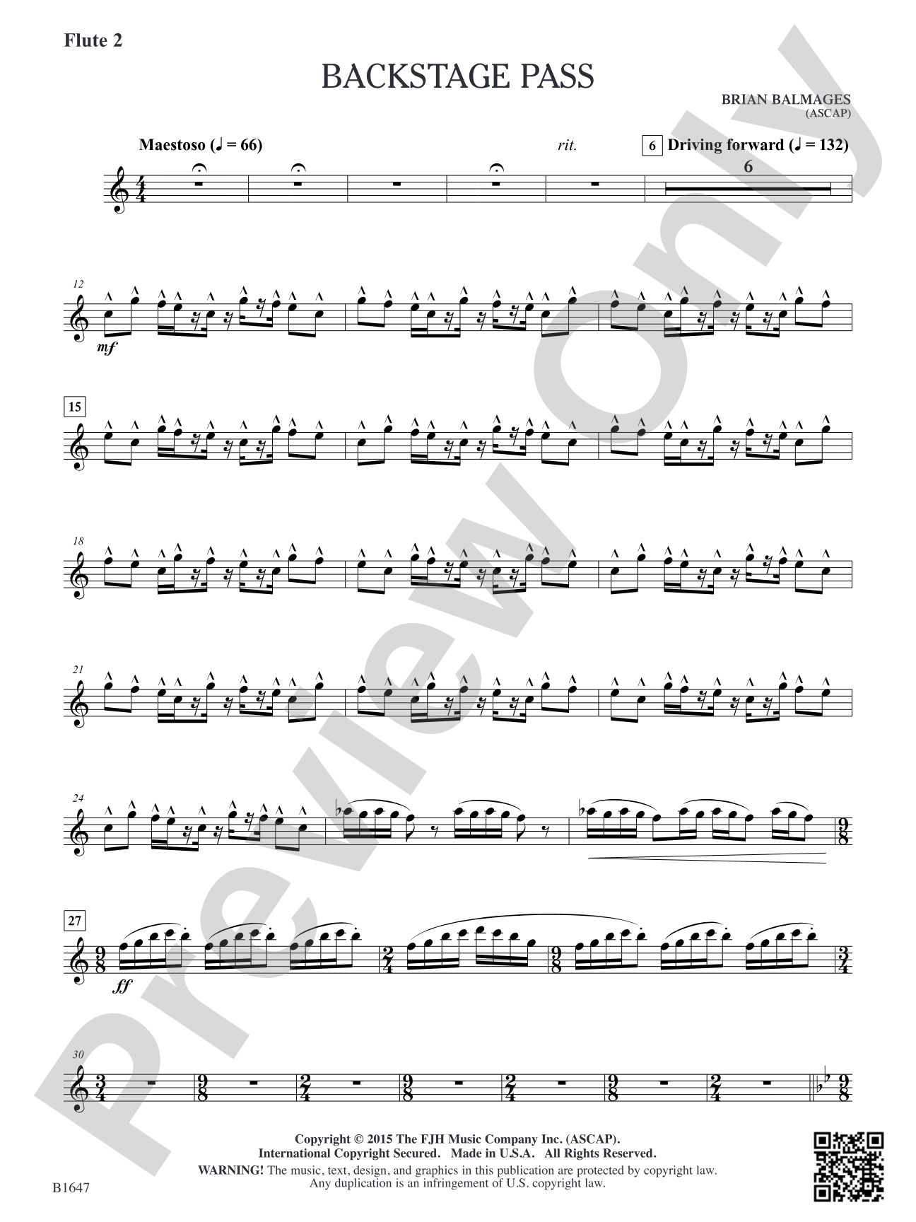 Backstage Pass: Flute 2