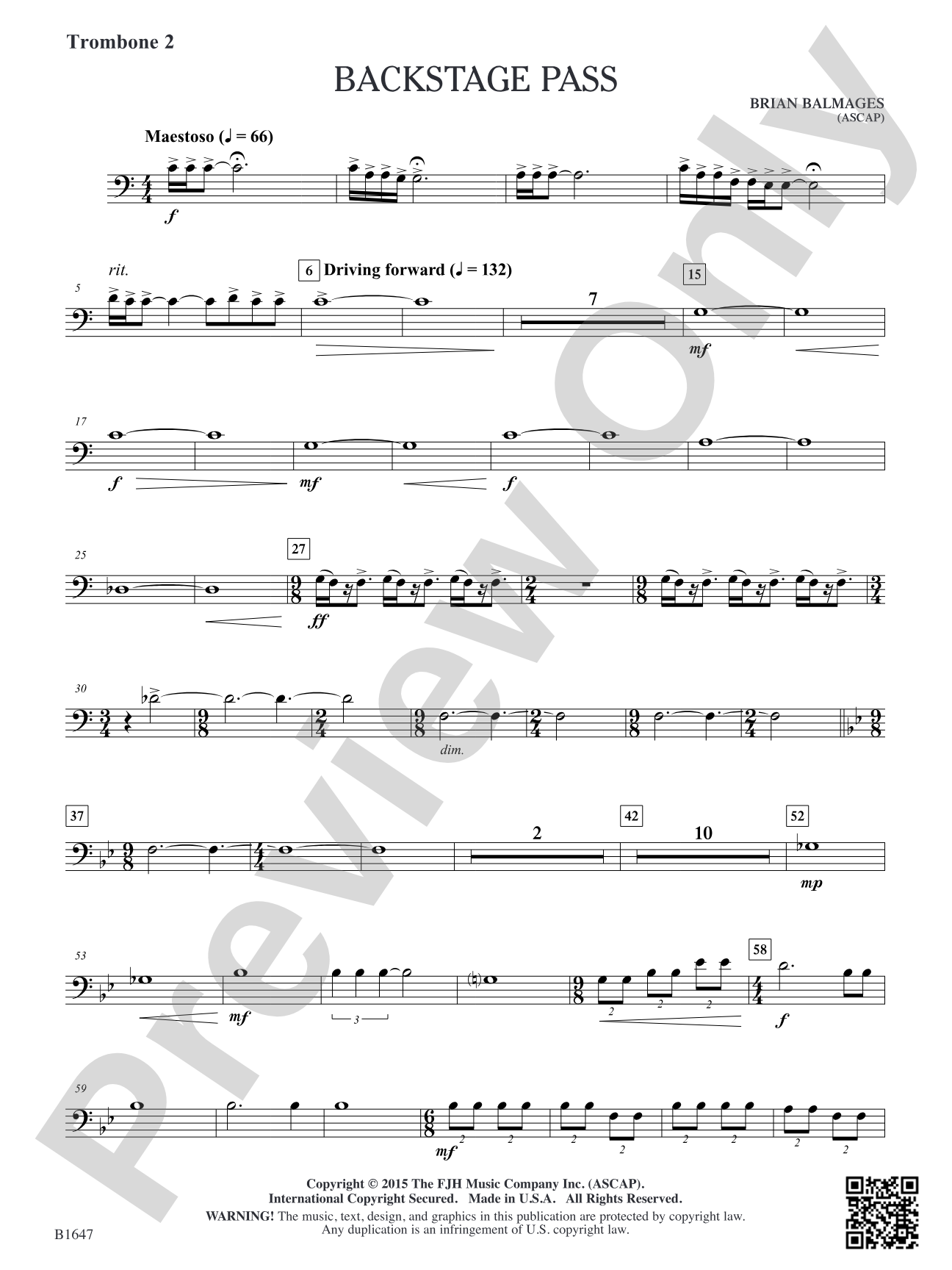 Backstage Pass: Trombone 2