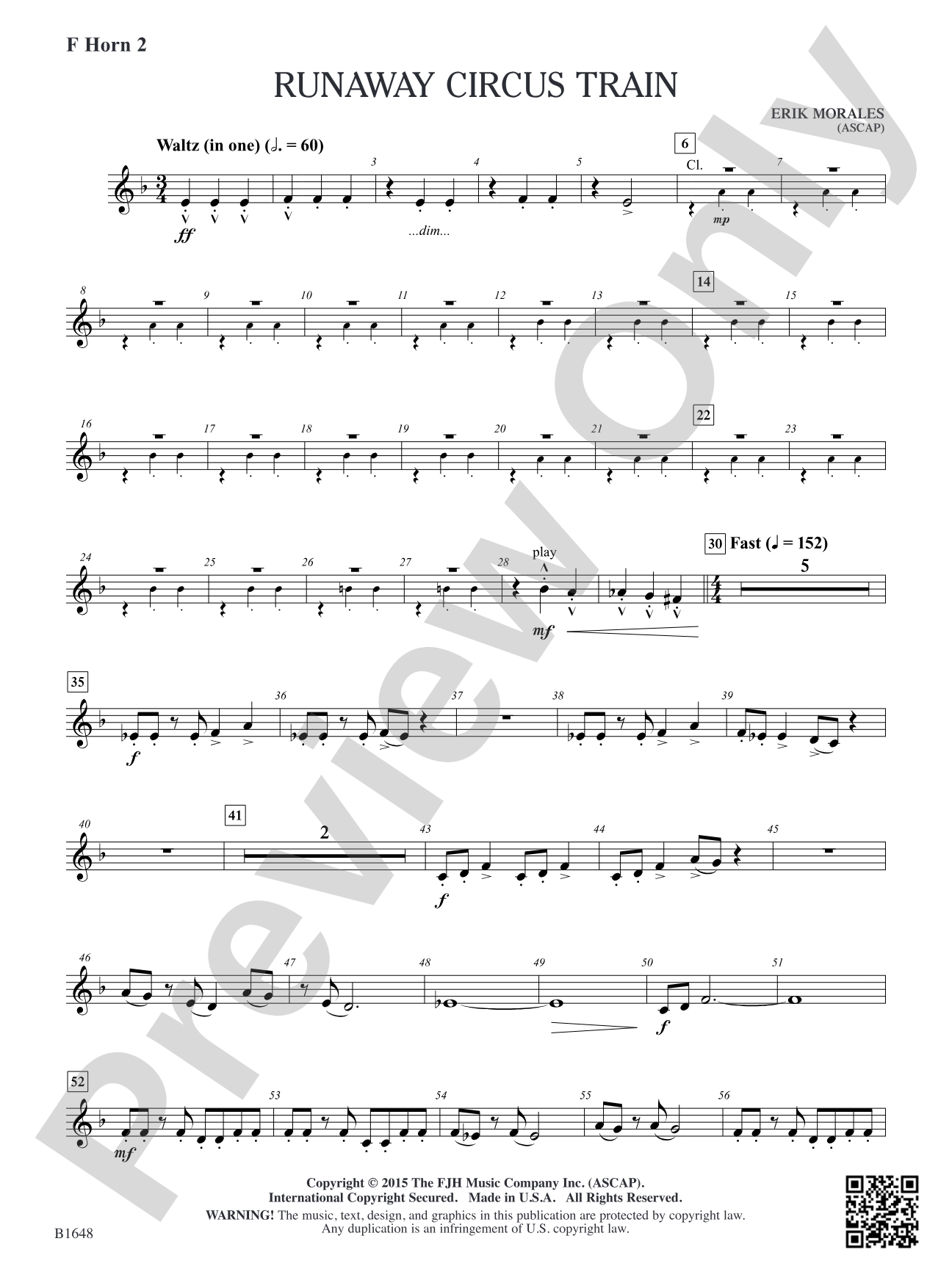 Runaway Circus Train: F Horn 2