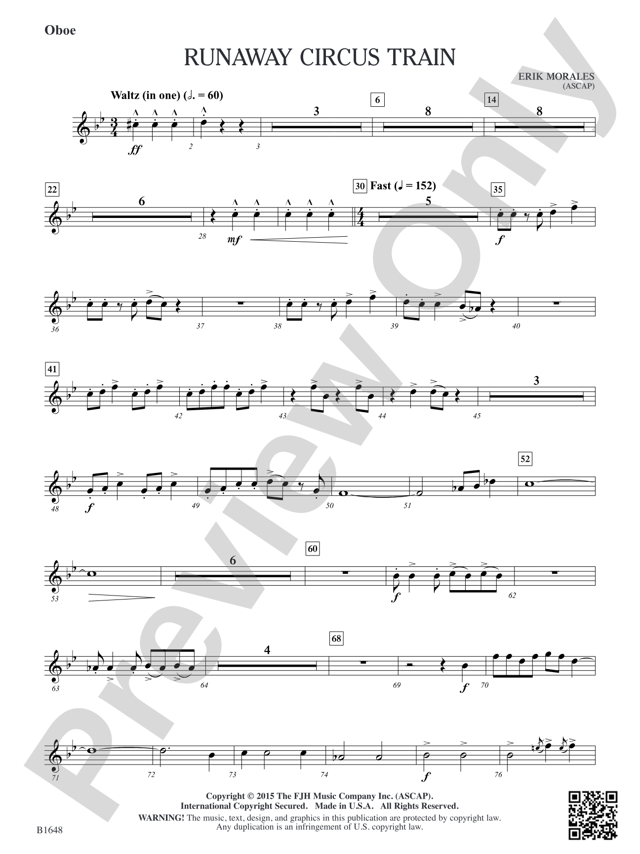 Runaway Circus Train: Oboe