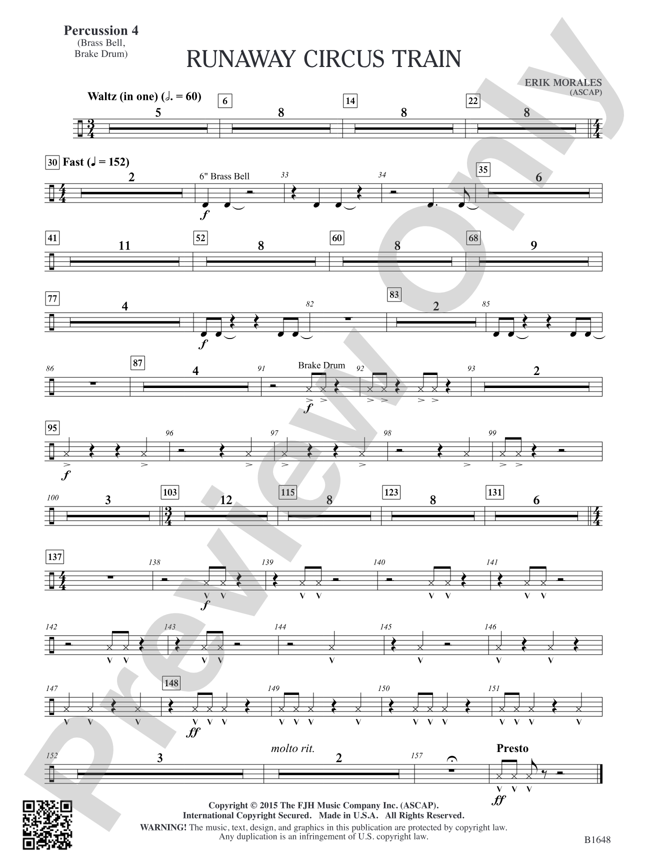 Runaway Circus Train: Percussion 4