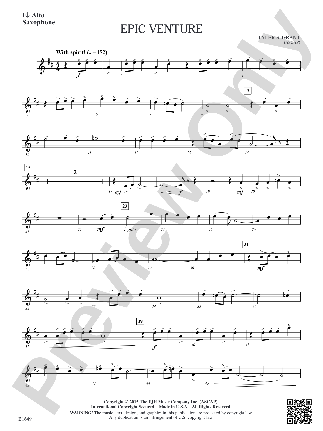 Epic Venture: E-flat Alto Saxophone