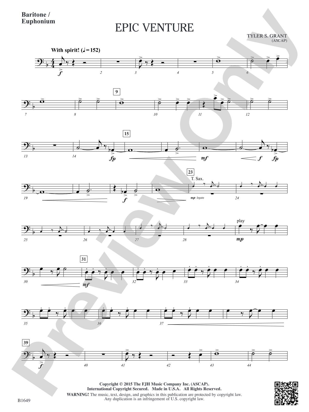 Epic Venture: Baritone / Euphonium