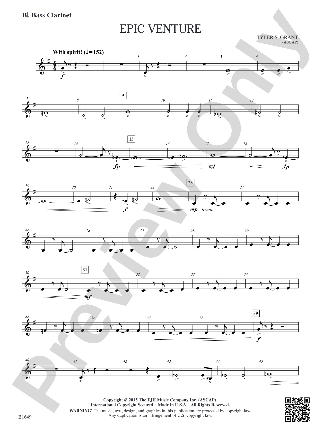 Epic Venture: B-flat Bass Clarinet