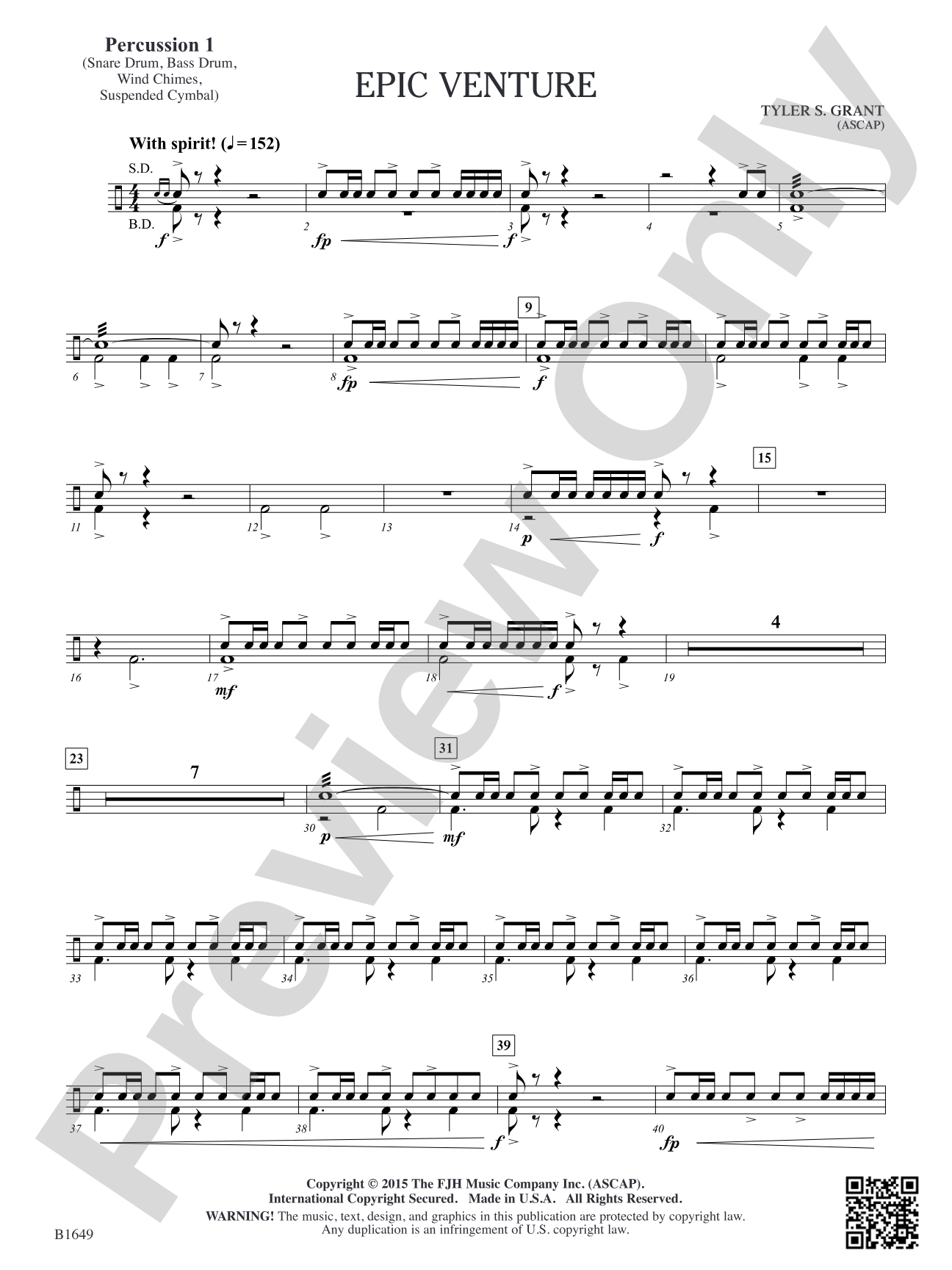 Epic Venture: Percussion 1