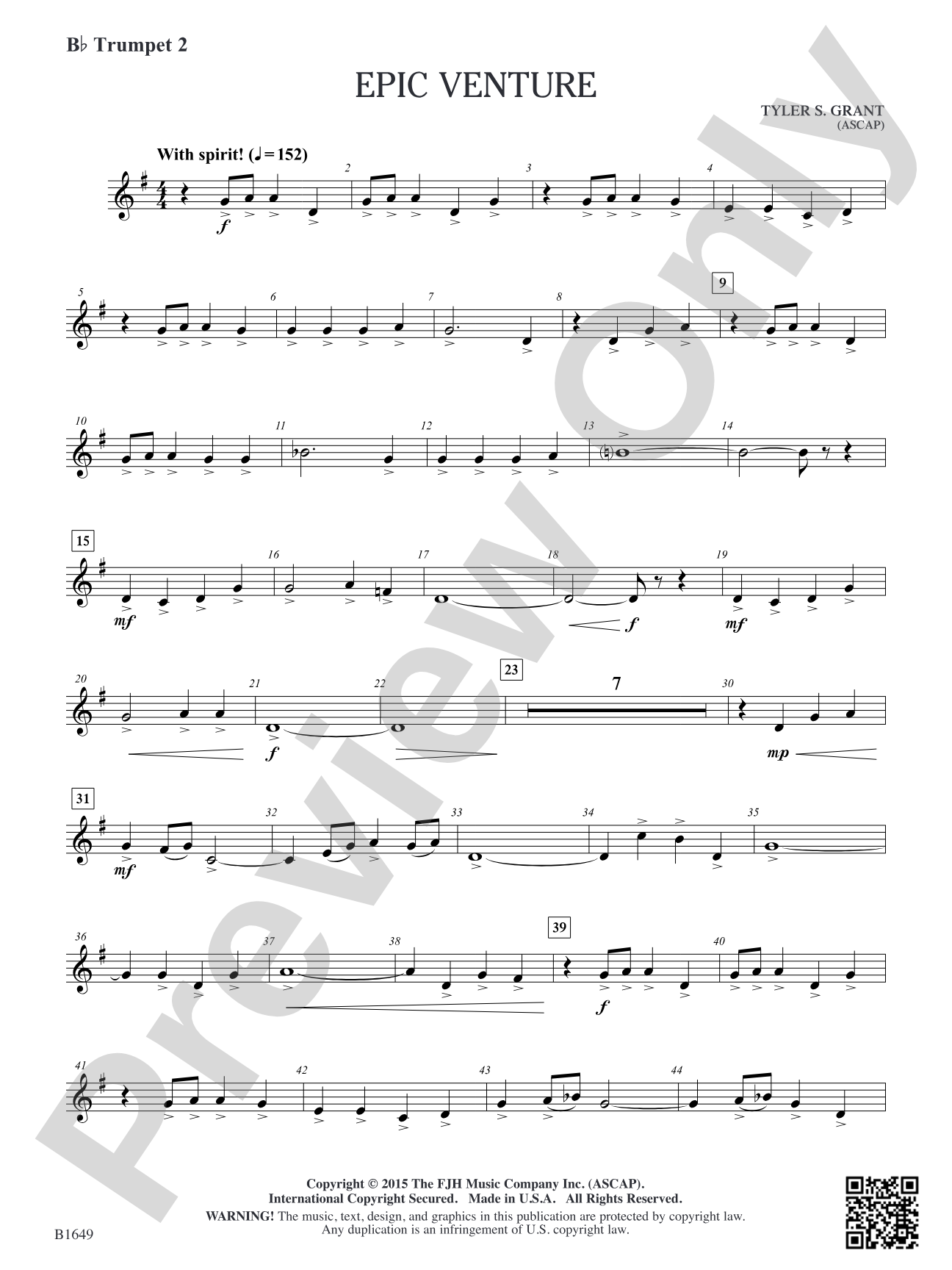 Epic Venture: B-flat Trumpet 2
