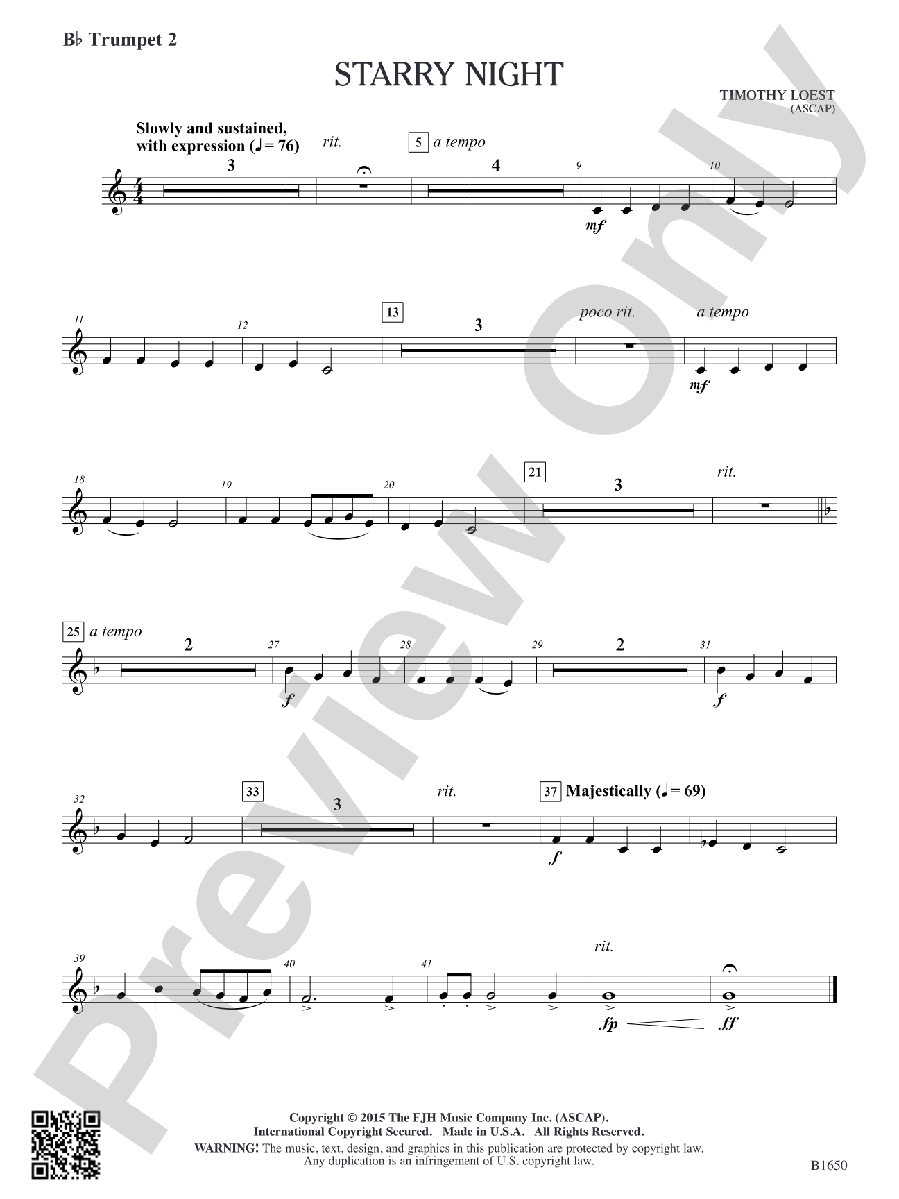 Starry Night: B-flat Trumpet 2