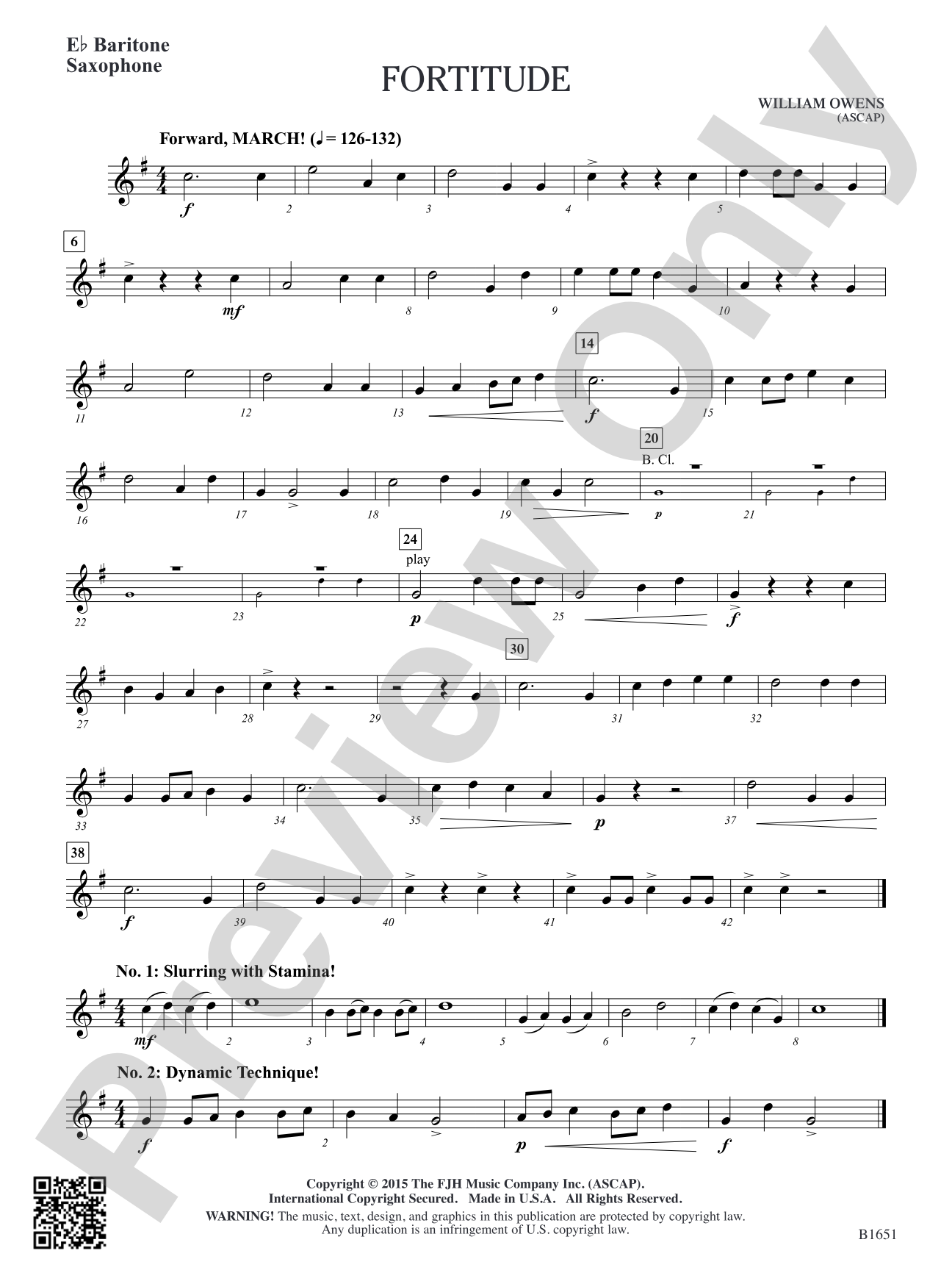 Fortitude: E-flat Baritone Saxophone