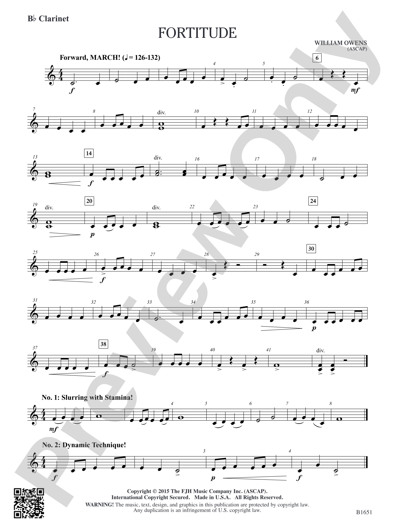 Fortitude: B-flat Clarinet