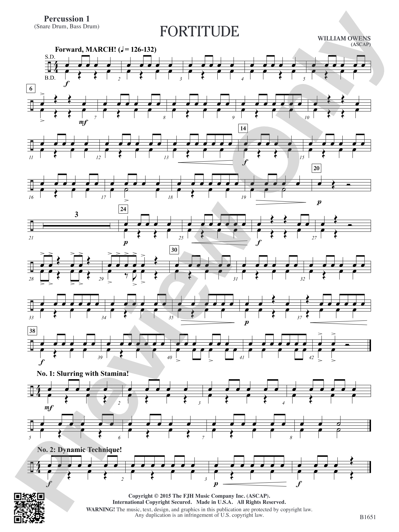 Fortitude: Percussion 1