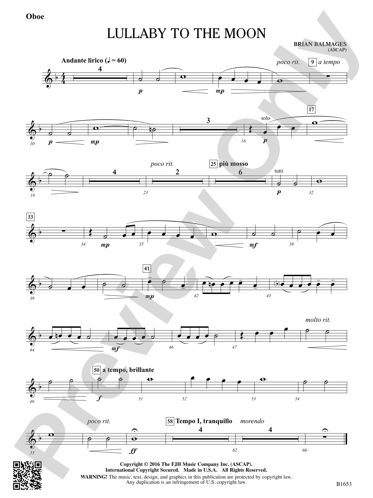 Lullaby to the Moon: Oboe