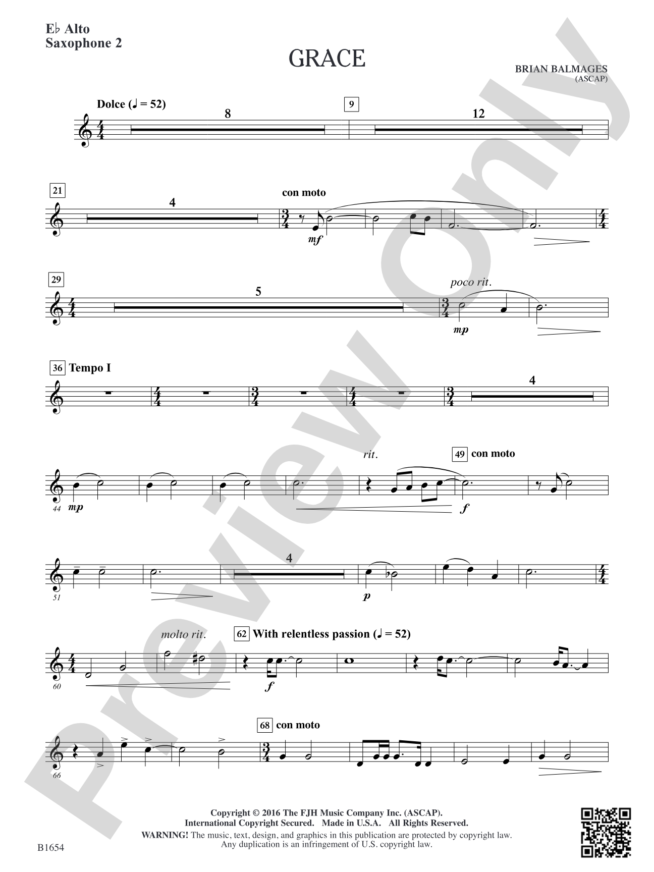 Grace: E-flat Alto Saxophone 2