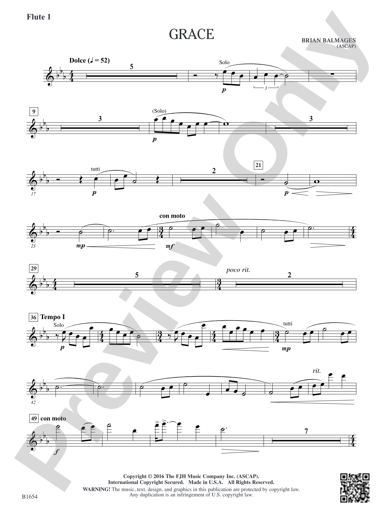Grace: Flute 1