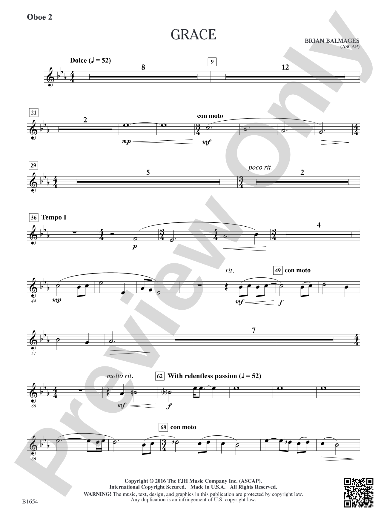 Grace: Oboe 2