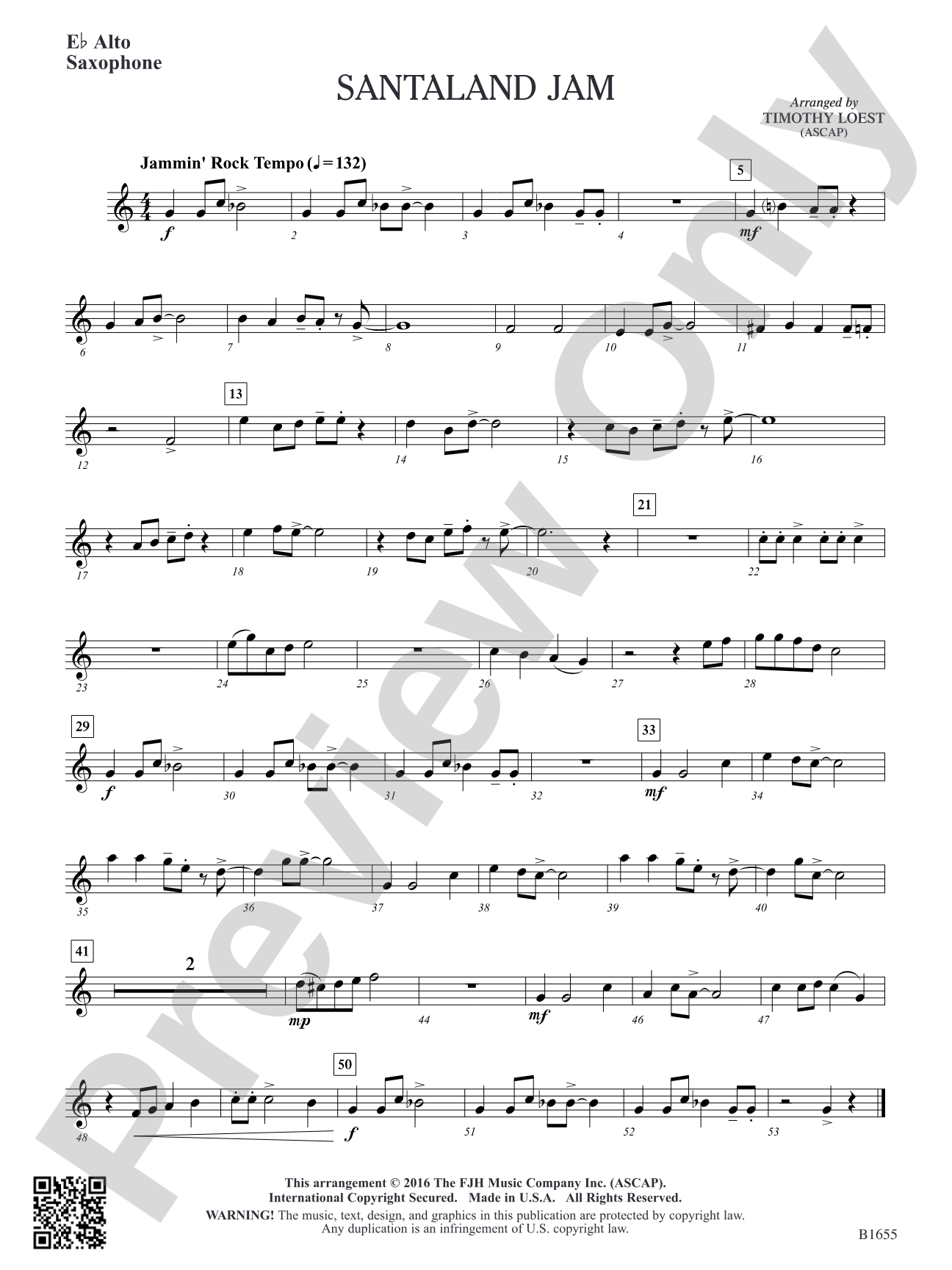 Santaland Jam: E-flat Alto Saxophone