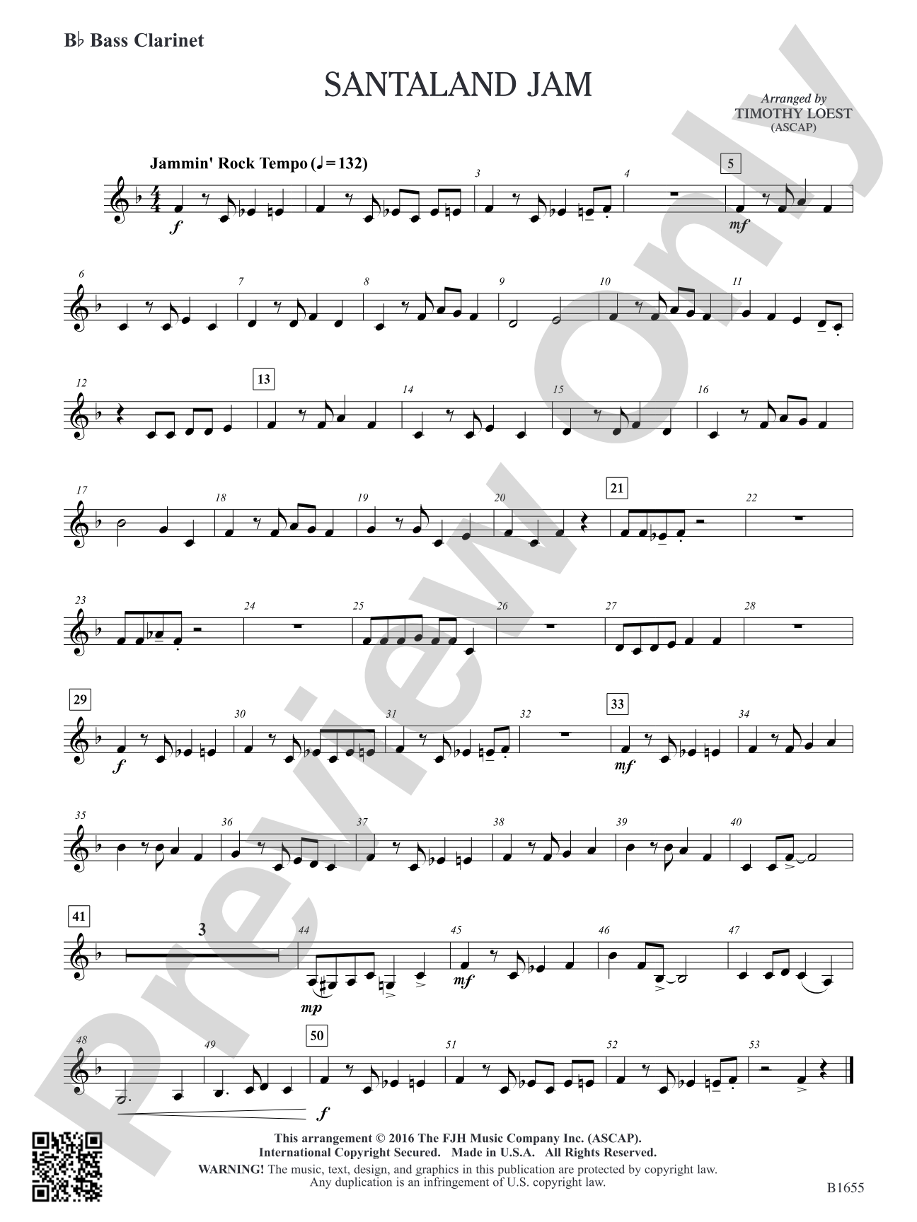 Santaland Jam: B-flat Bass Clarinet