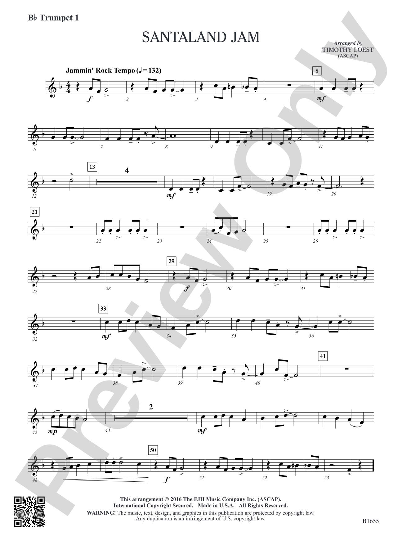 Santaland Jam: B-flat Trumpet 1
