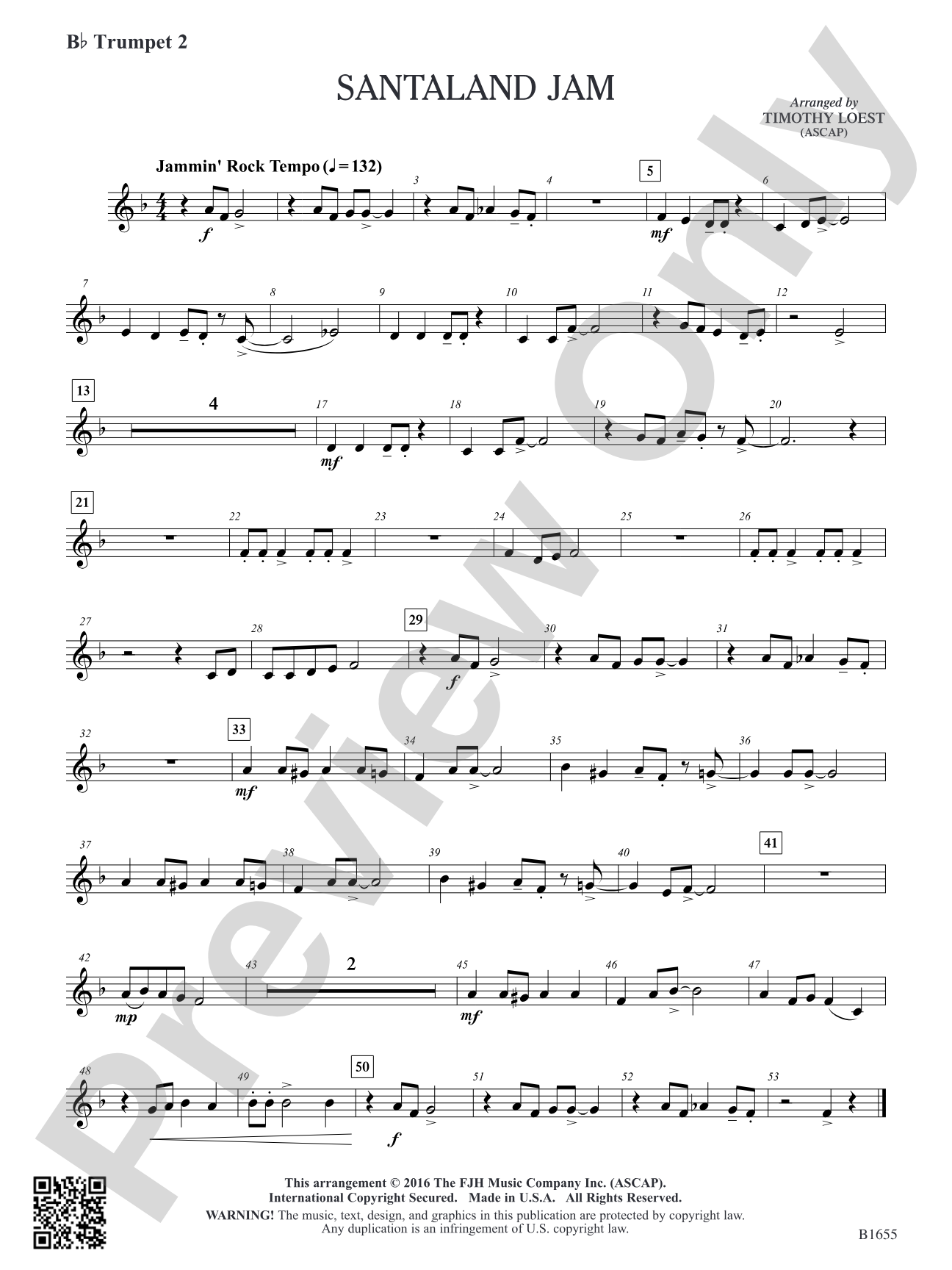 Santaland Jam: B-flat Trumpet 2