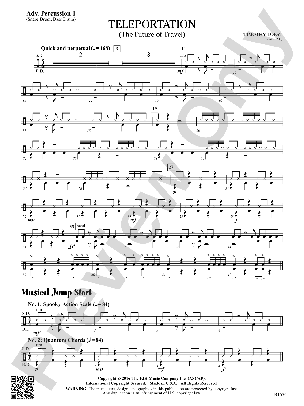 Teleportation: Adv. Percussion 1