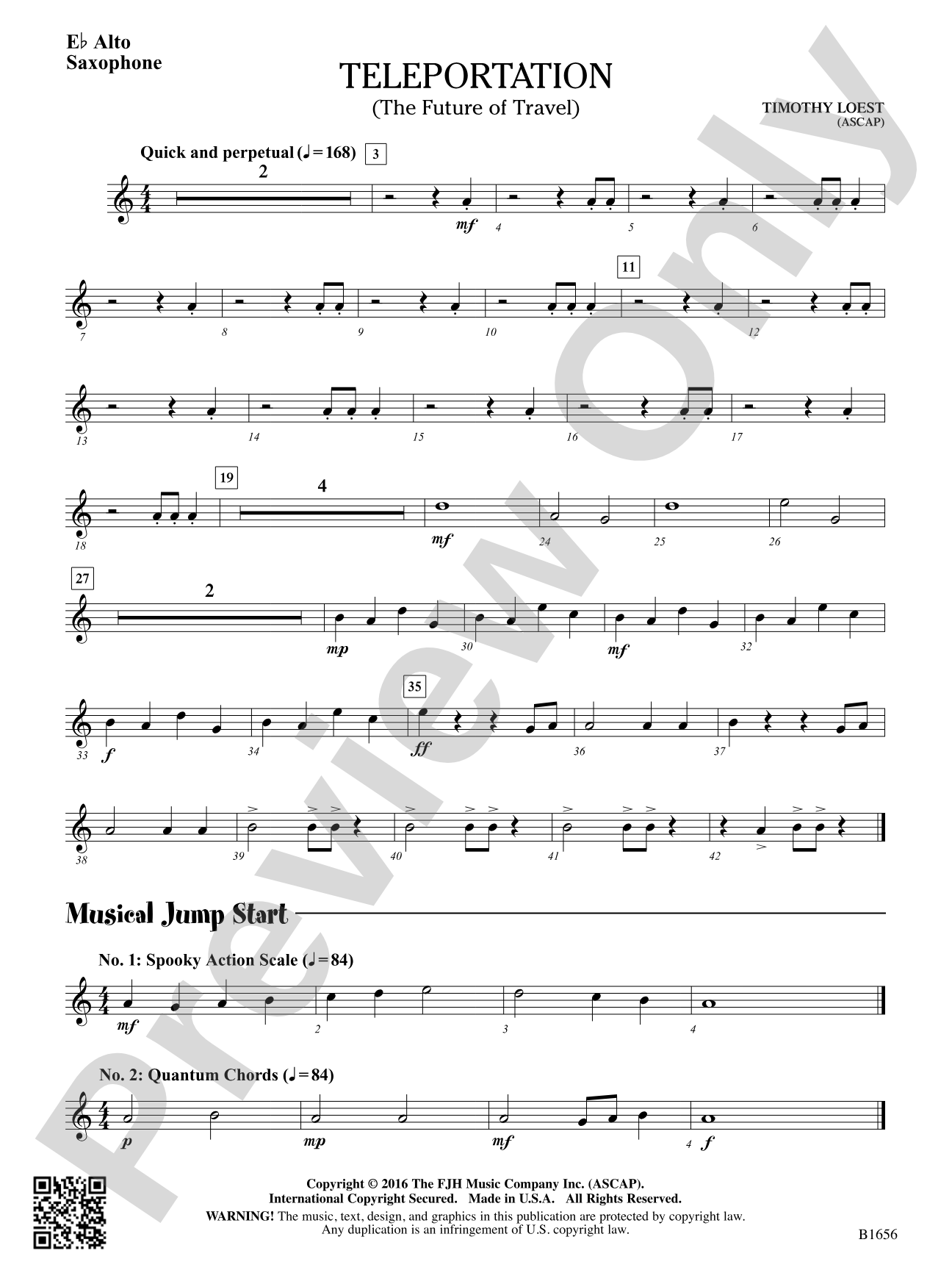 Teleportation: E-flat Alto Saxophone