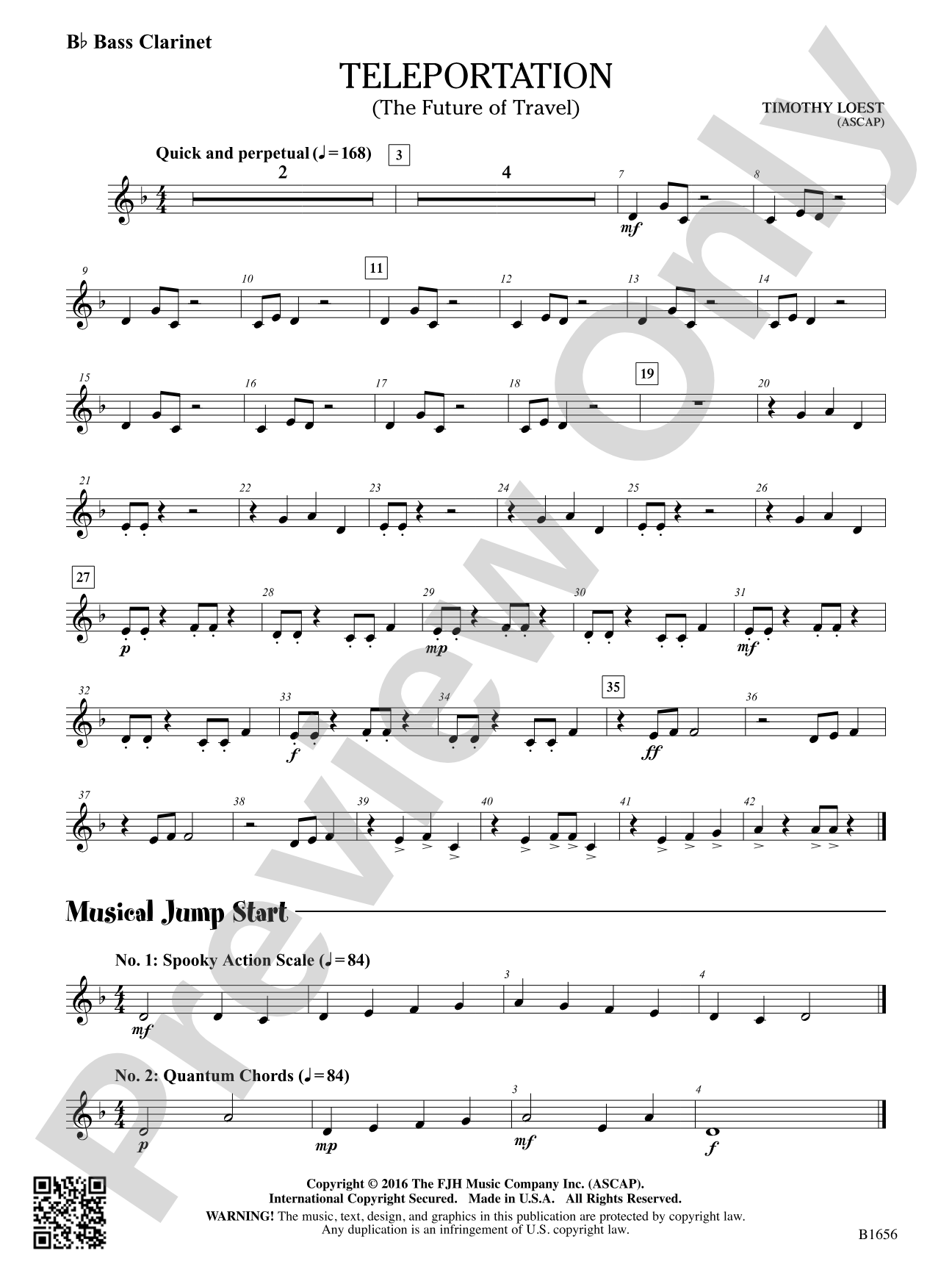 Teleportation: B-flat Bass Clarinet
