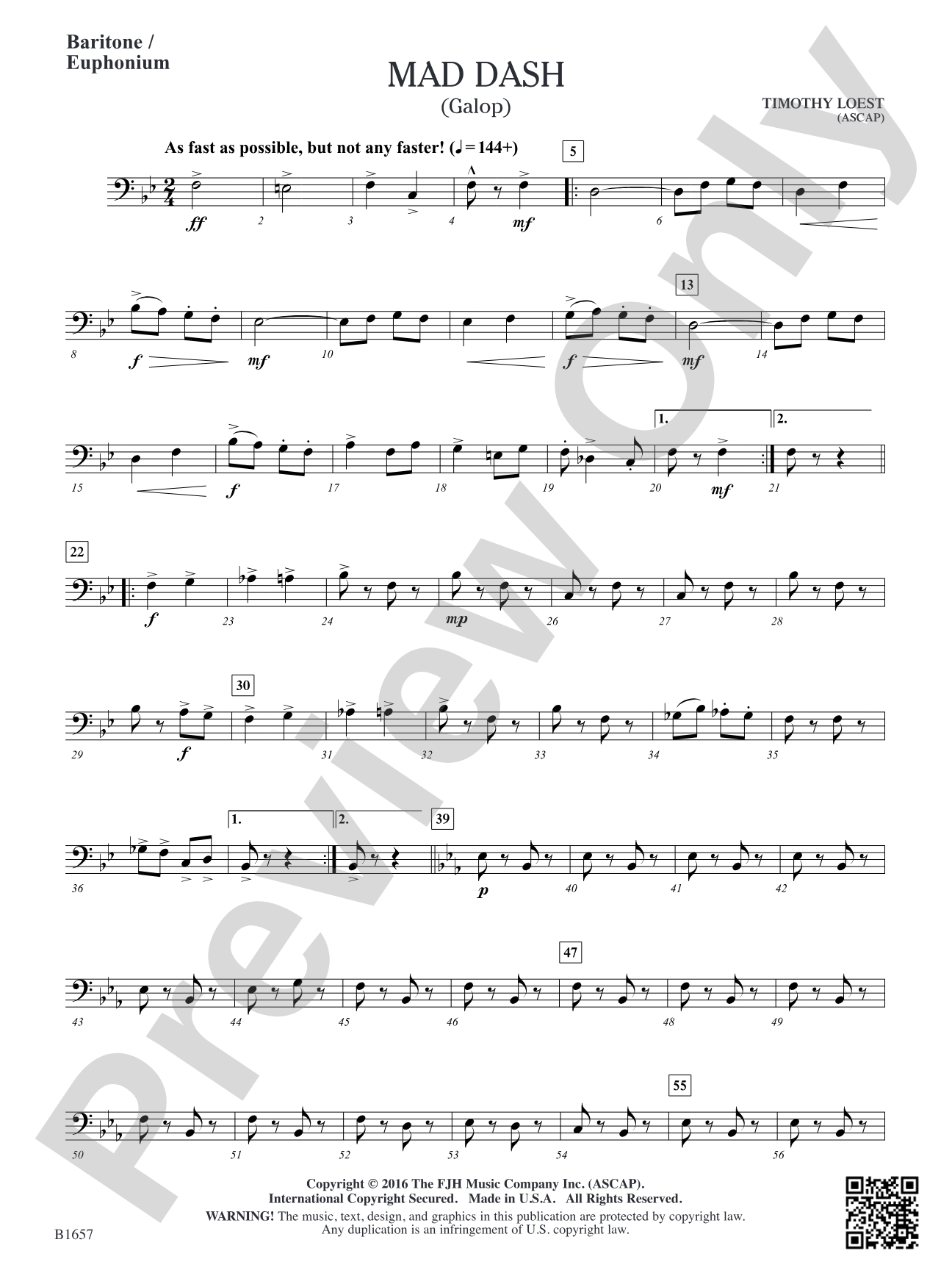 Mad Dash: Baritone / Euphonium
