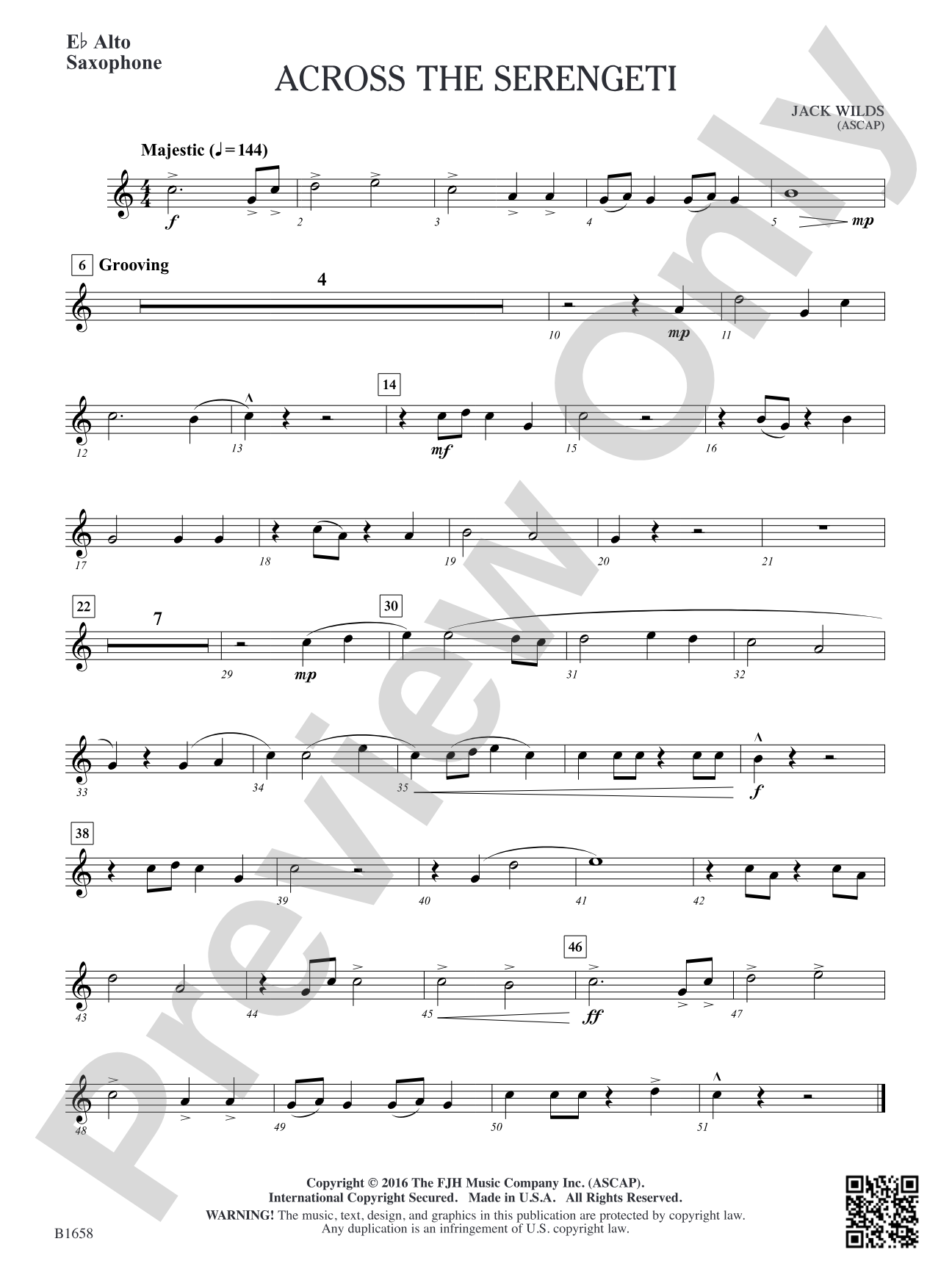 Across the Serengeti: E-flat Alto Saxophone