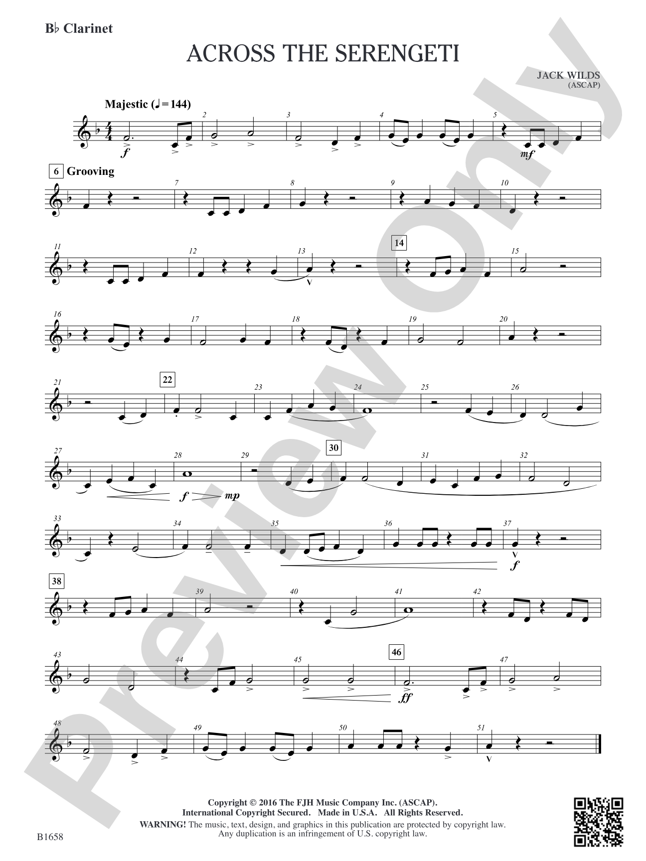 Across the Serengeti: B-flat Clarinet