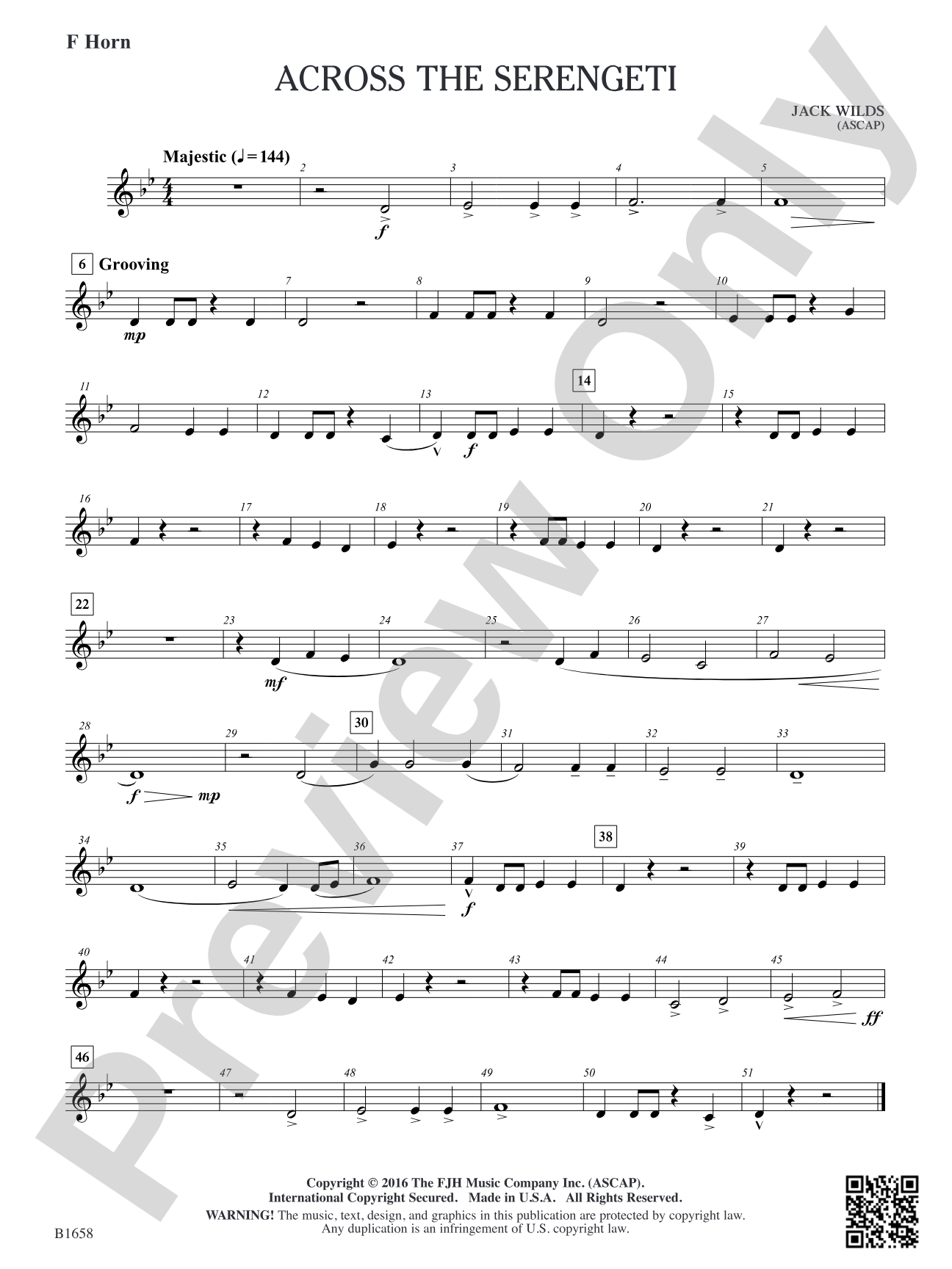 Across the Serengeti: F Horn