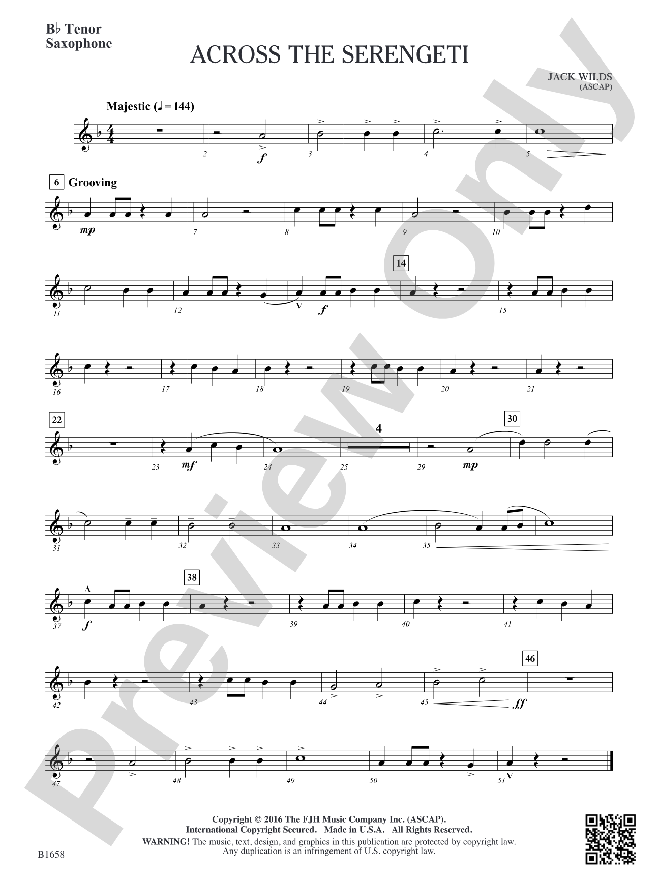 Across the Serengeti: B-flat Tenor Saxophone