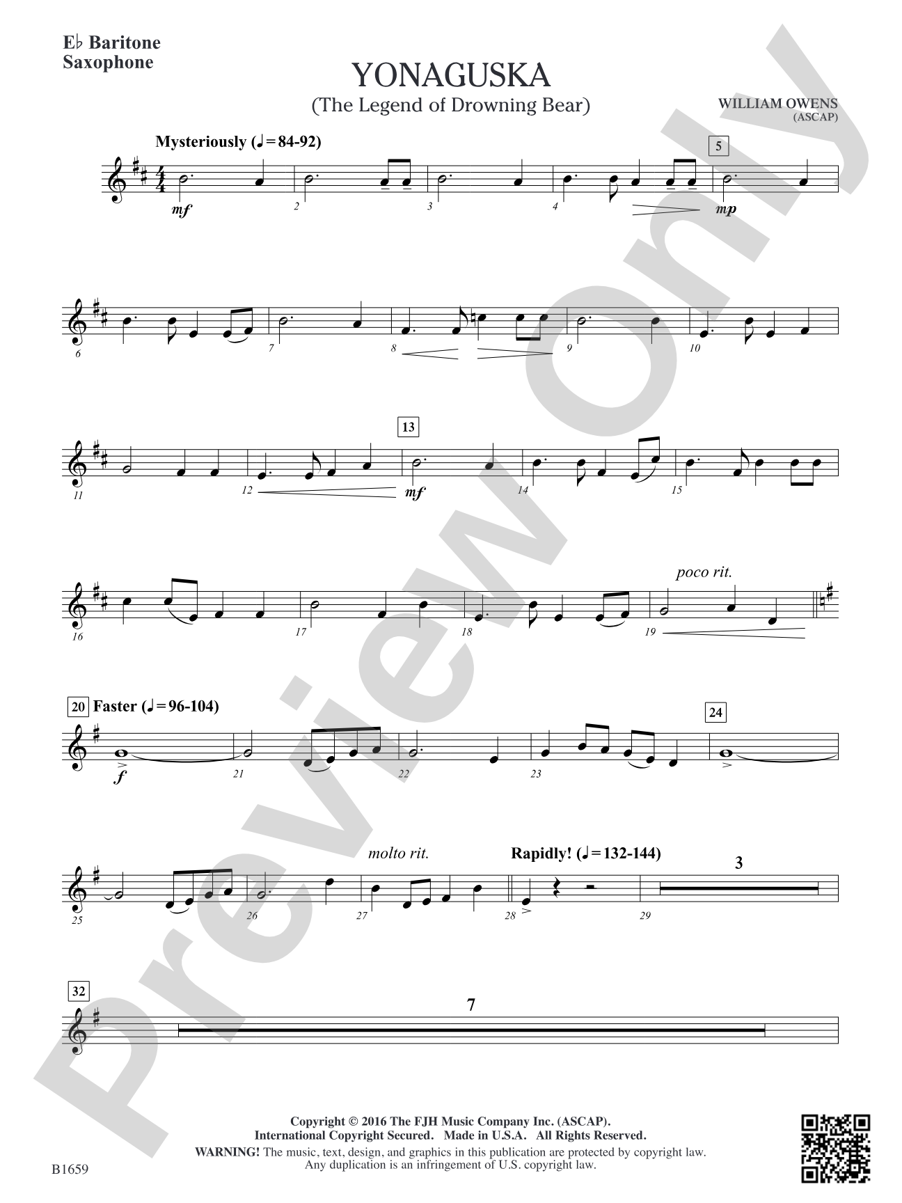 Yonaguska: E-flat Baritone Saxophone