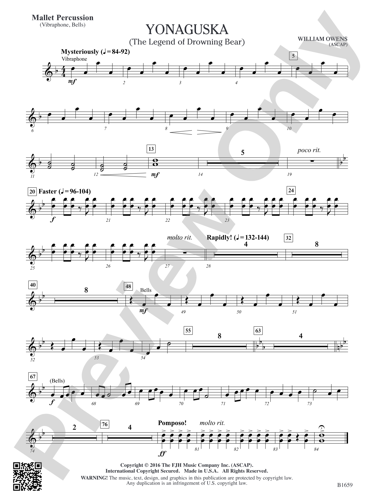 Yonaguska: Mallet Percussion