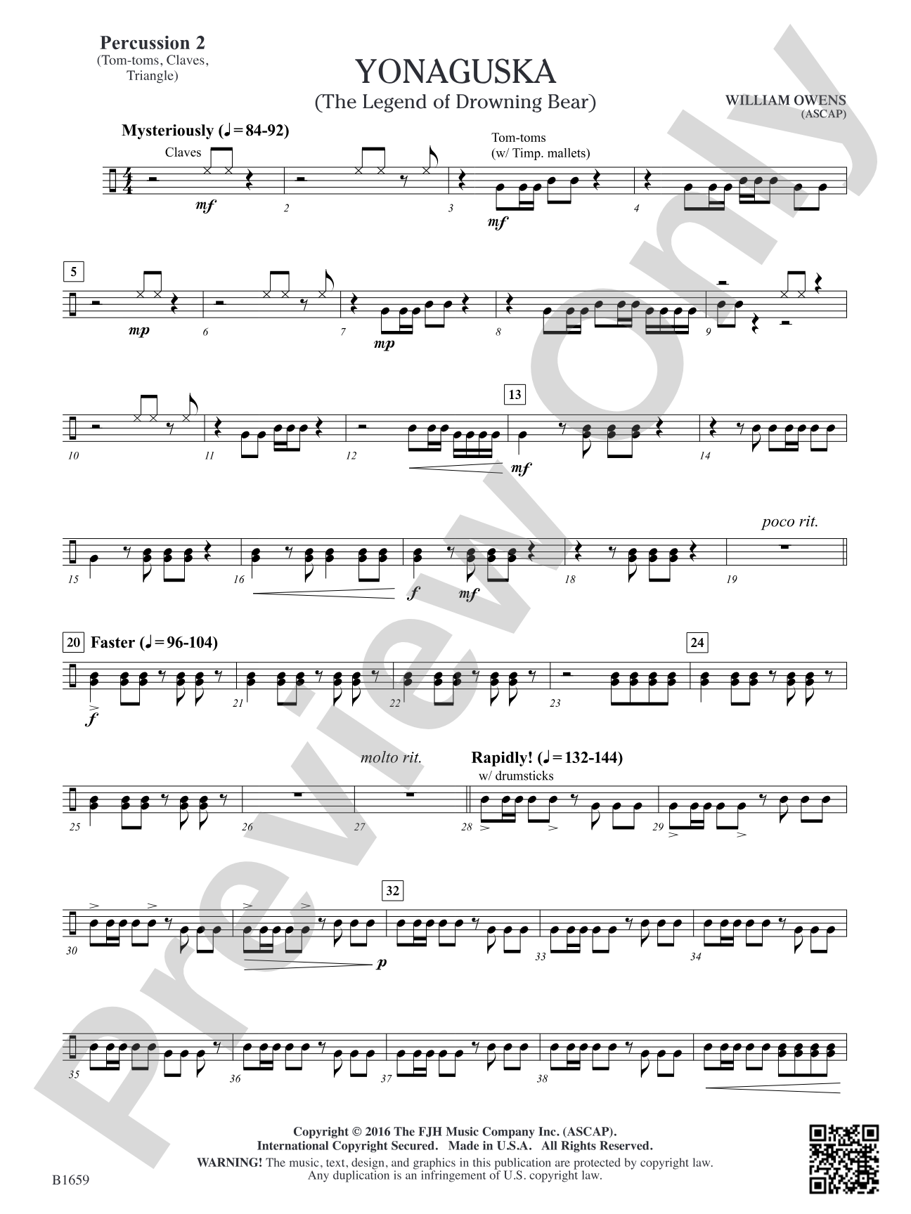 Yonaguska: Percussion 2