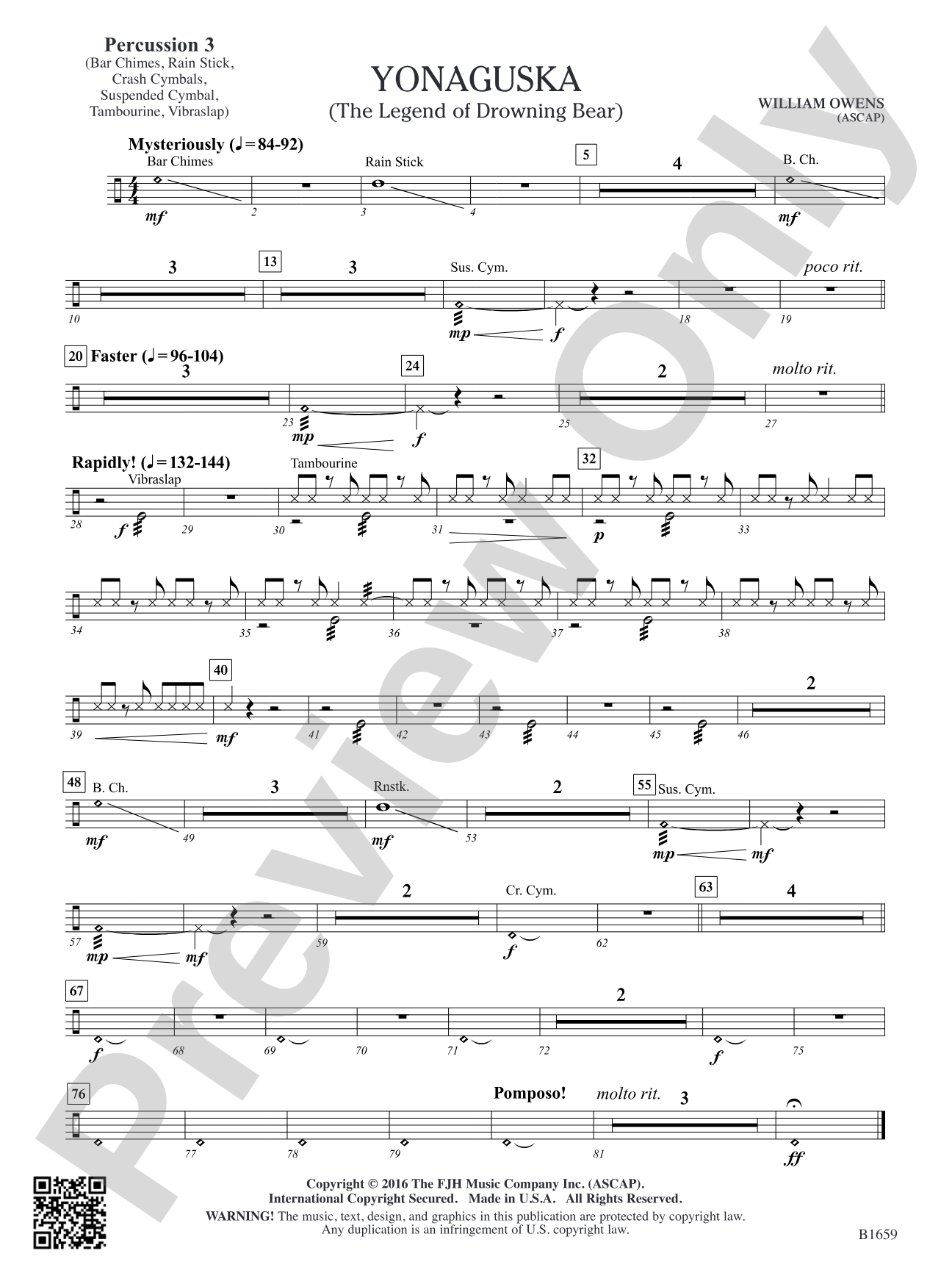 Yonaguska: Percussion 3