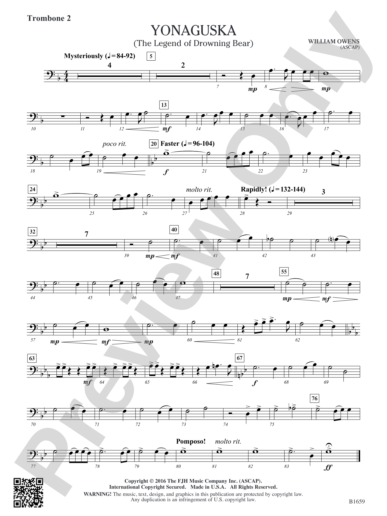 Yonaguska: Trombone 2