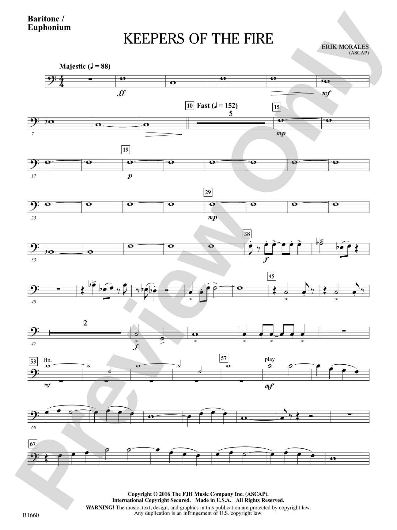 Keepers of the Fire: Baritone / Euphonium