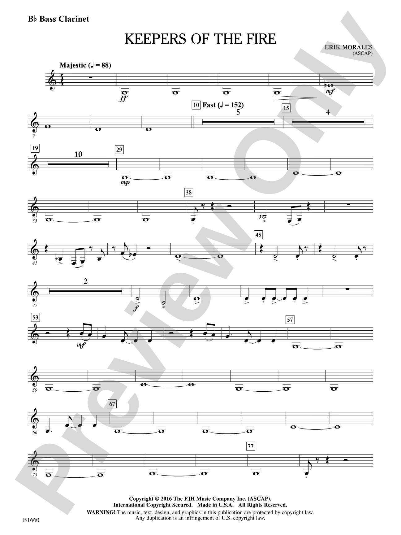Keepers of the Fire: B-flat Bass Clarinet