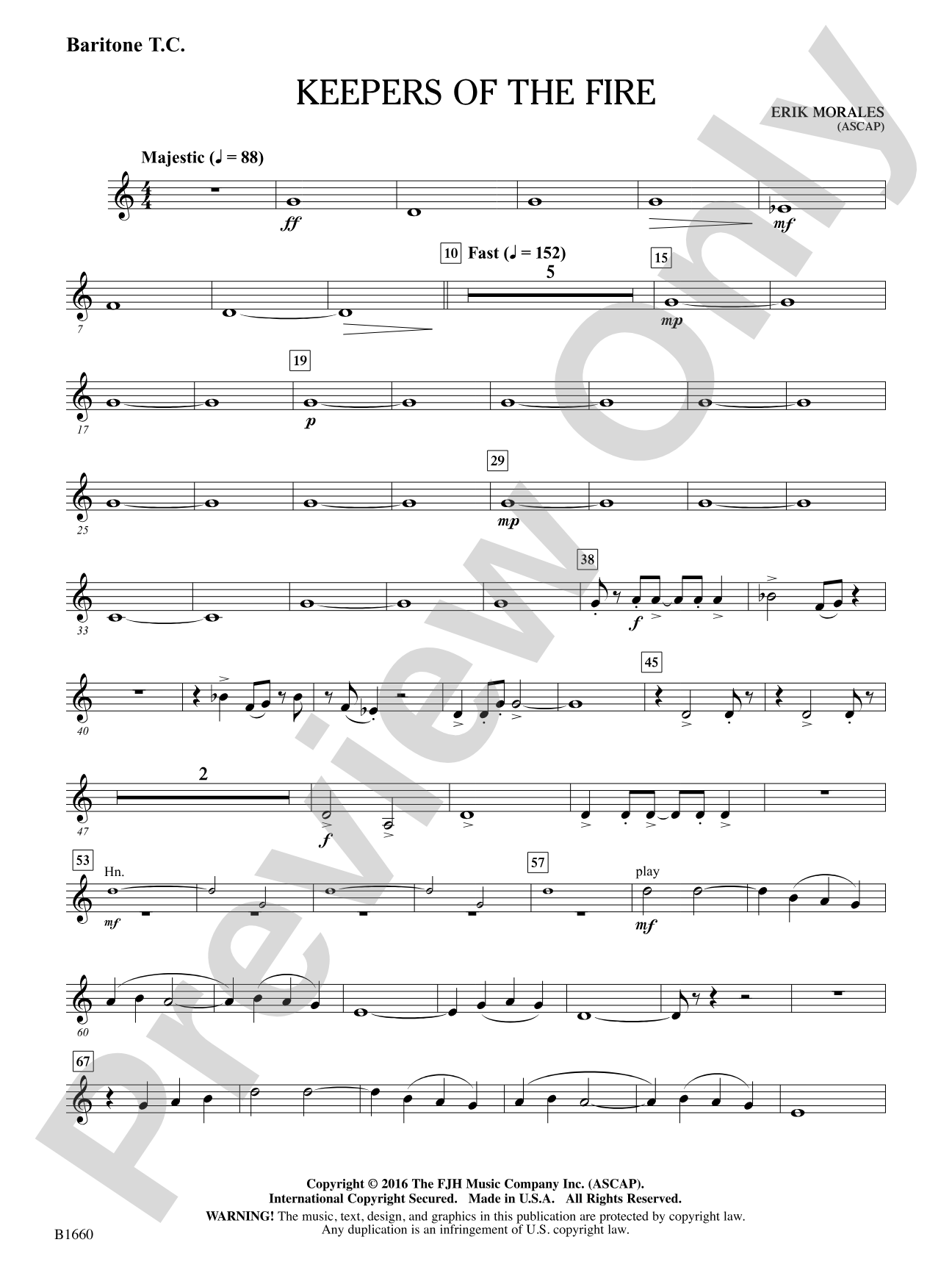Keepers of the Fire: Baritone T.C.