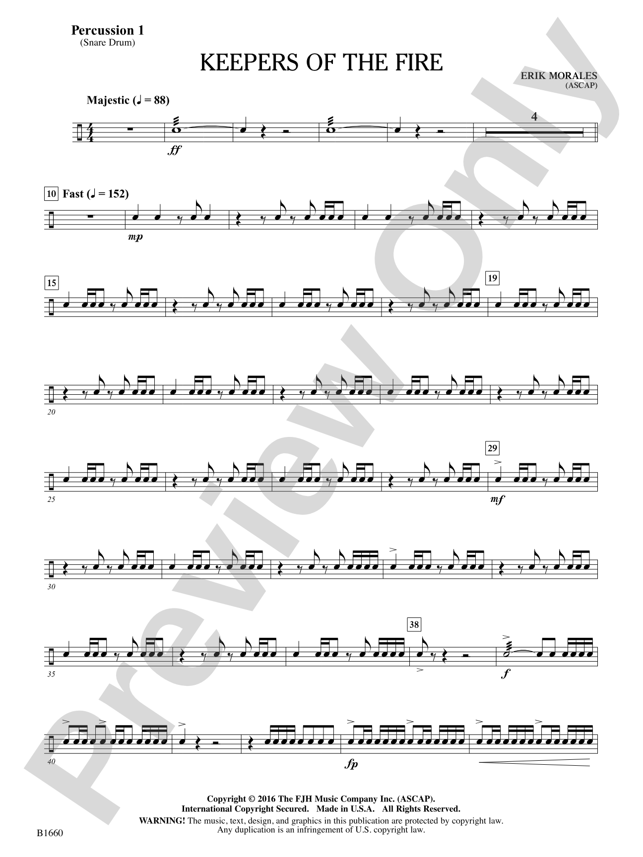 Keepers of the Fire: Percussion 1