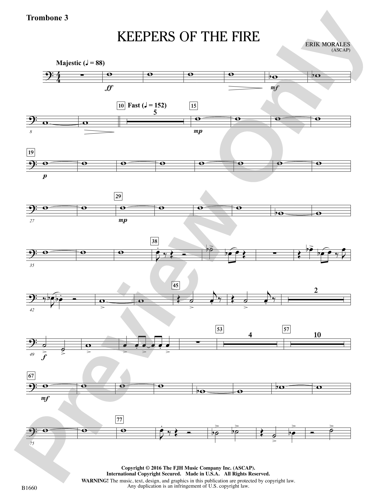 Keepers of the Fire: Trombone 3