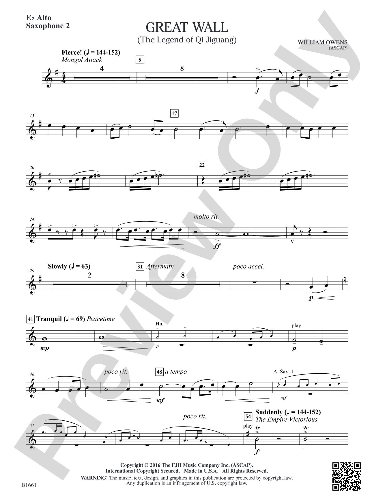 Great Wall: E-flat Alto Saxophone 2