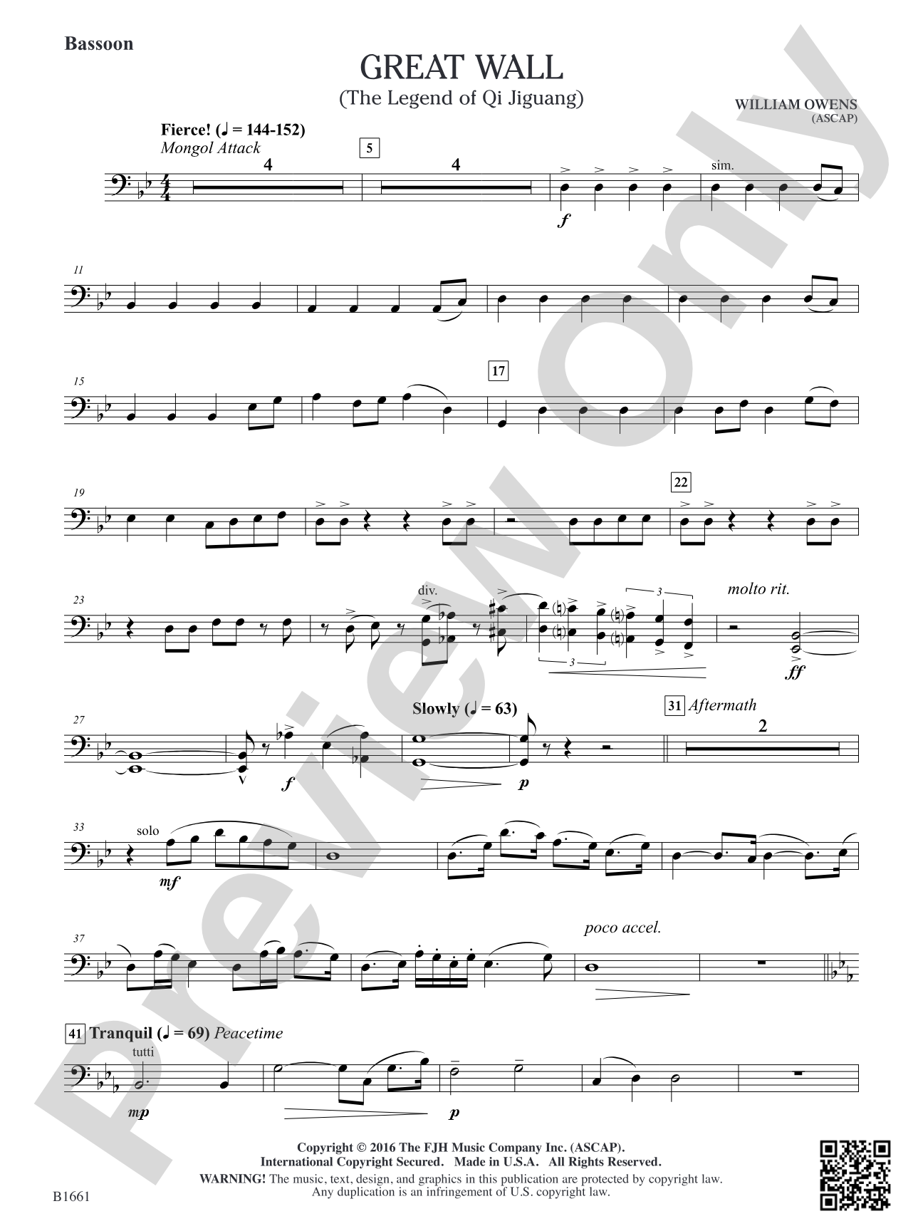 Great Wall: Bassoon