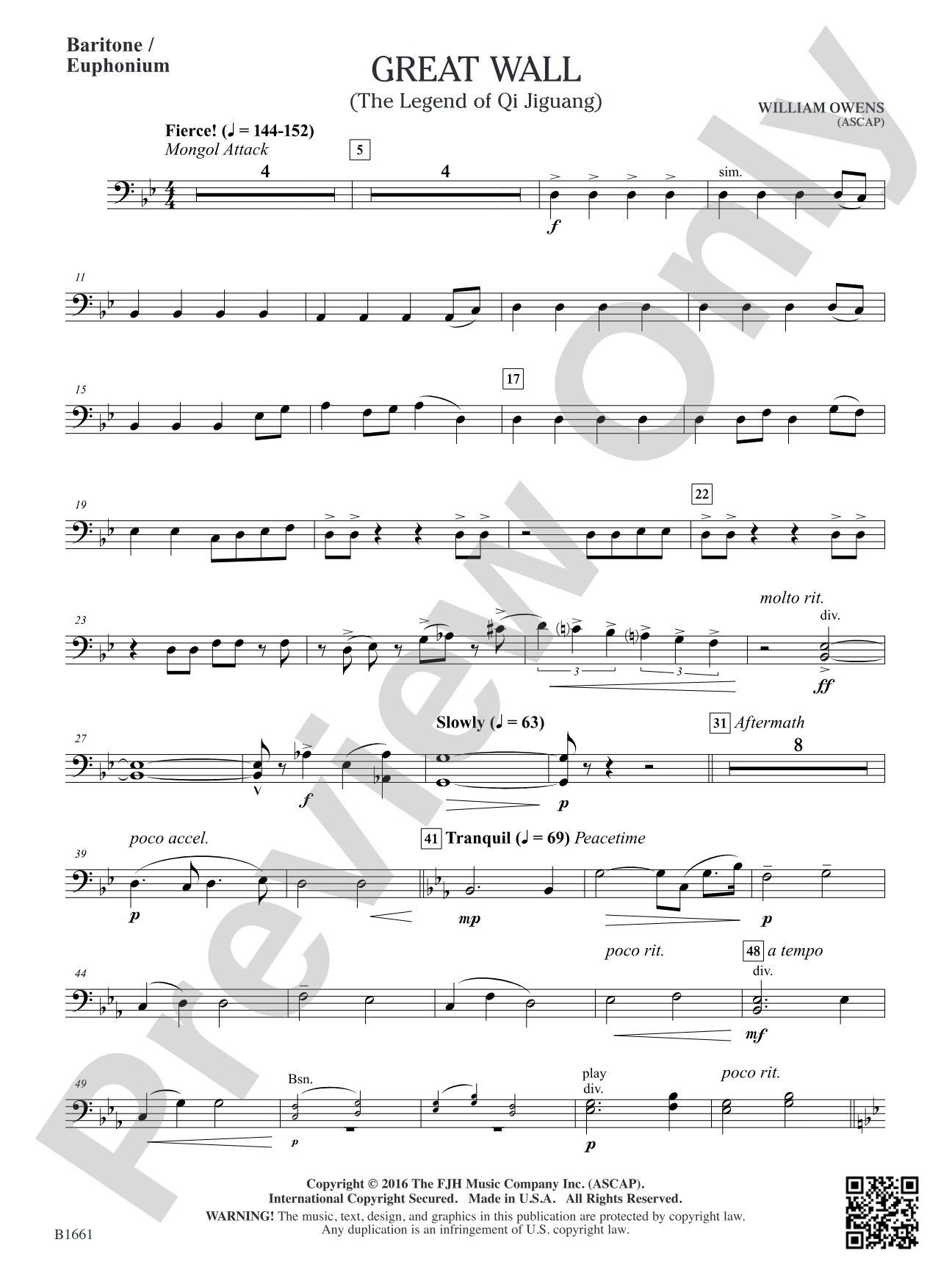 Great Wall: Baritone / Euphonium